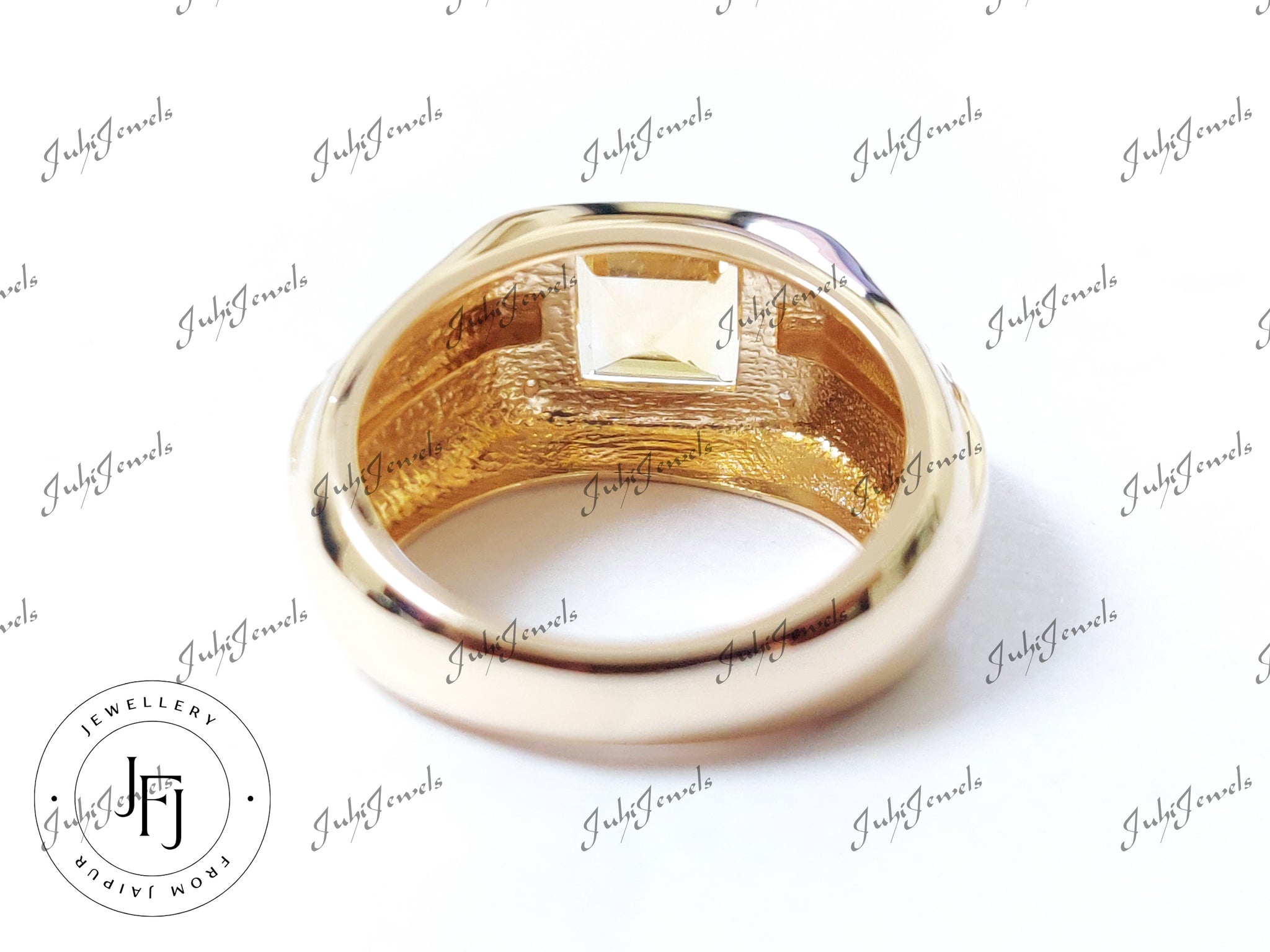 14K Gold Men Ring 14K Solid Gold Citrine Ring Gold Diamond Ring Solid Gold Ring Men 14K Yellow Gold Ring