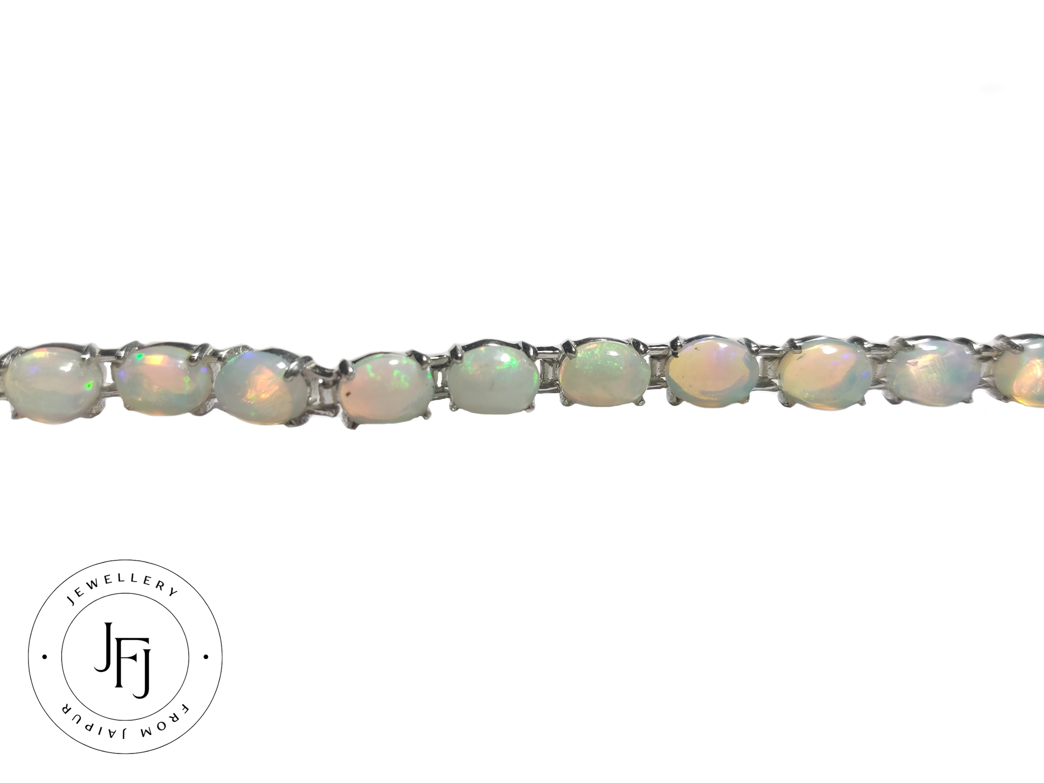 AAA Quality Ethiopian Opal Bracelet Sterling Silver Opal Bracelet 6x8 mm oval Opal Bracelet 19 Ct Opal Jewelry