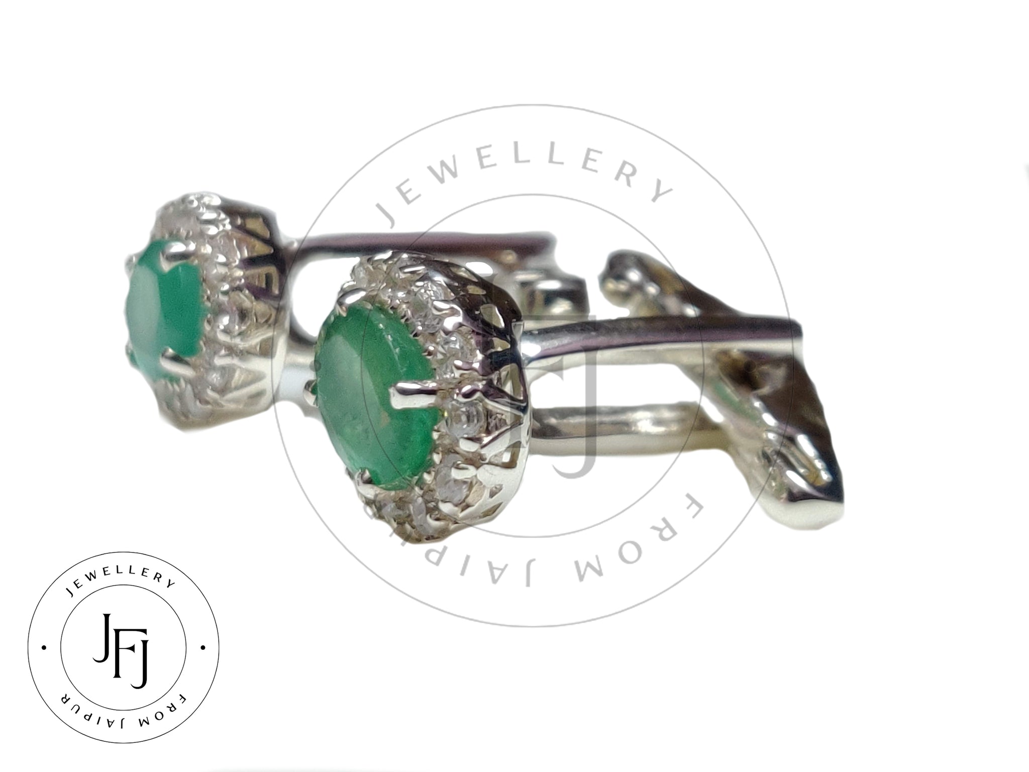 Sterling Silver Emerald Cufflinks Men 3 Ct Emerald Cufflinks Solid Silver Cufflink Fathers Day Gift Wedding Cufflinks Men