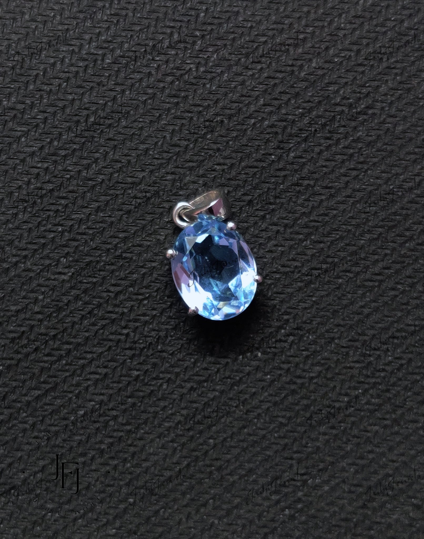 Natural Blue Topaz Pendant For Her Sterling Silver Blue Topaz Pendant November Birthstone Anniversary Gift