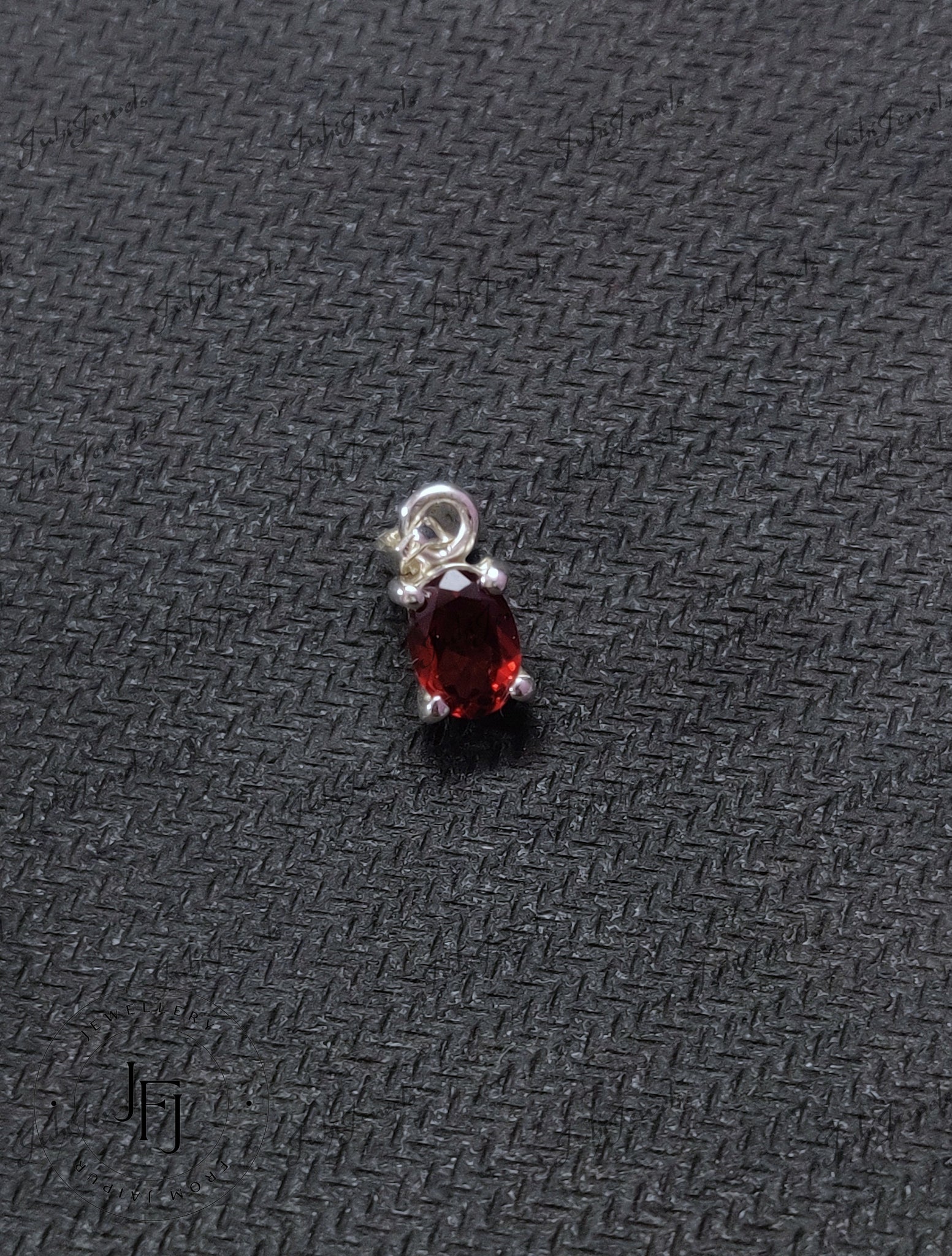 Natural Garnet Pendant Sterling Silver Red Garnet Birthstone Pendant January Birthstone Pendant Red Garnet Pendant