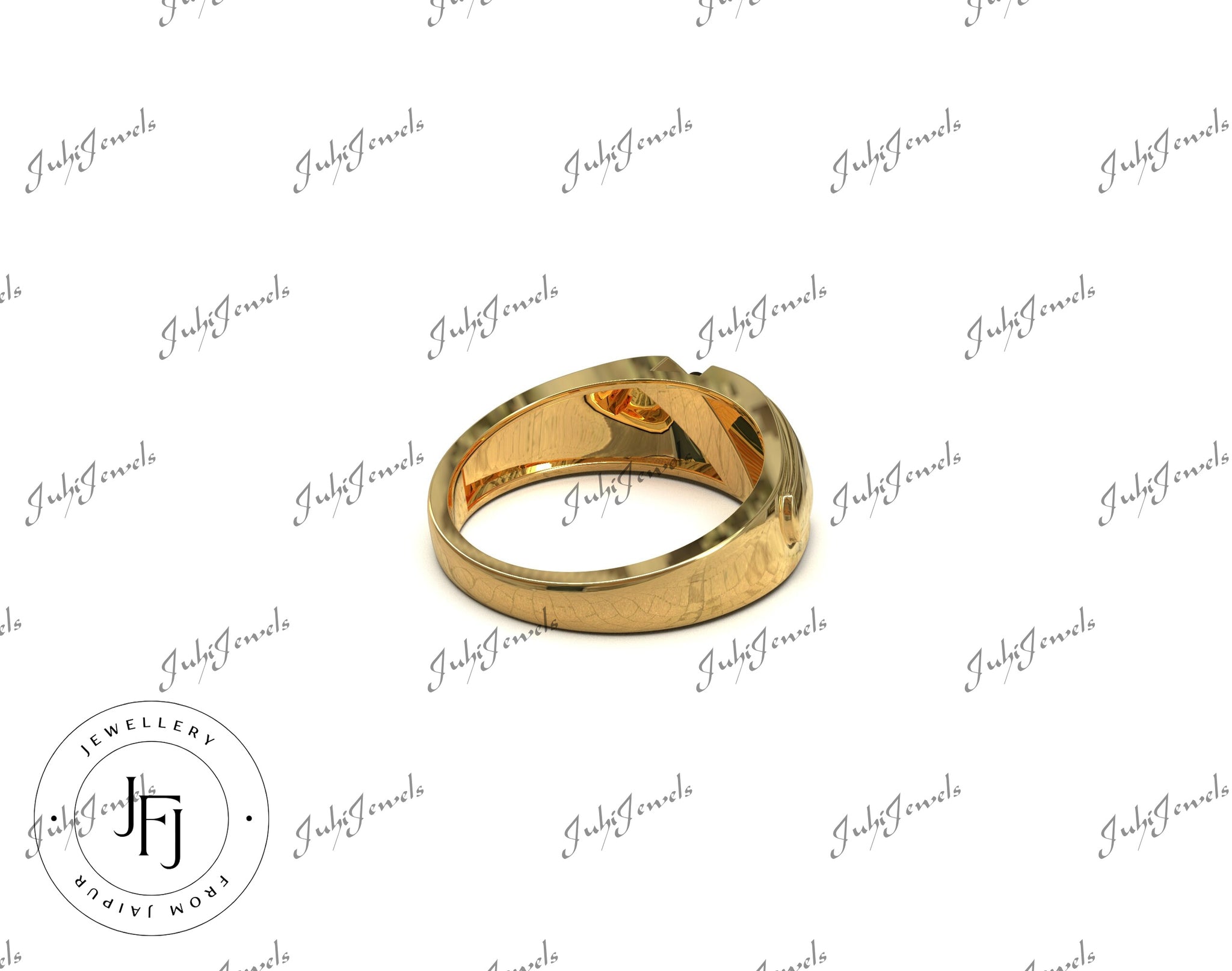 14K Blue Sapphire Wedding Band Men Sapphire Engagement Band Men 0.5 Ct Natural Sapphire Ring Solid 14K Gold Sapphire Anniversary Ring