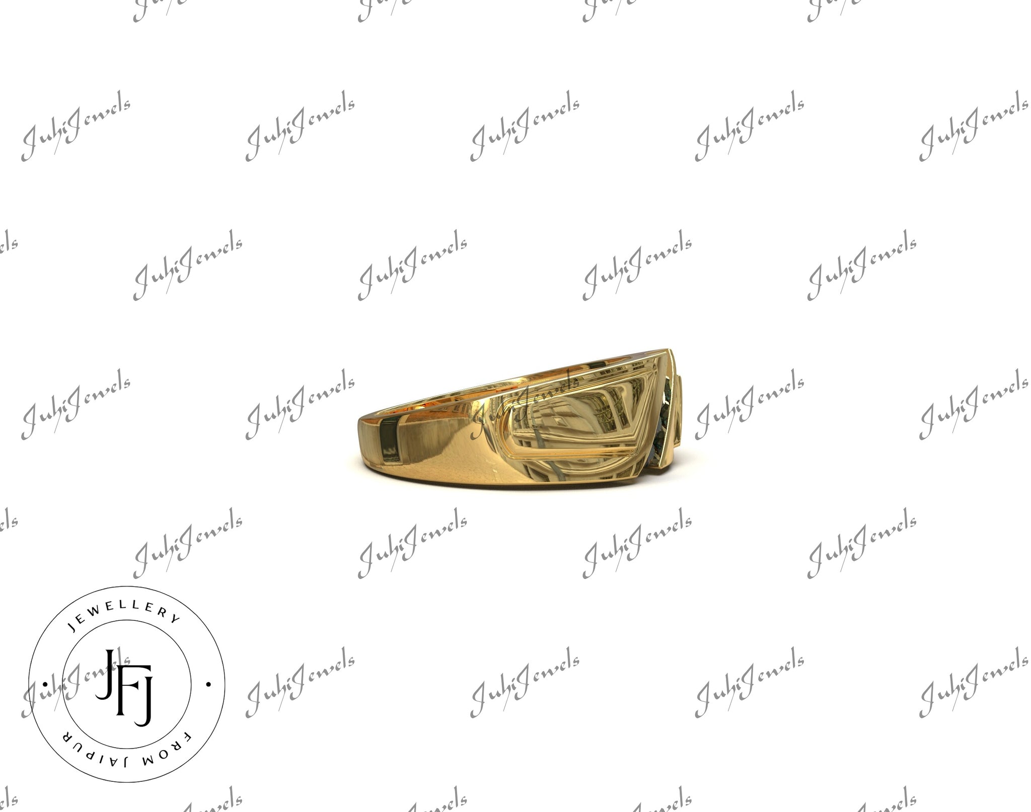 14K Blue Sapphire Wedding Band Men Sapphire Engagement Band Men 0.5 Ct Natural Sapphire Ring Solid 14K Gold Sapphire Anniversary Ring