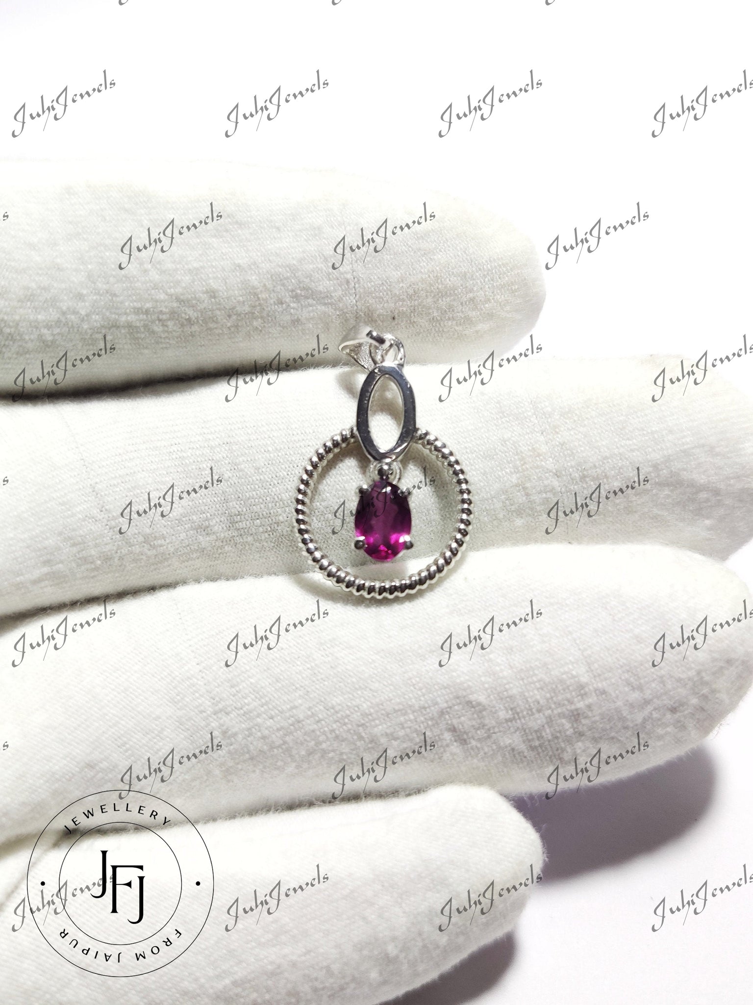 High Quality Raspberry Garnet Pendant 5x7 mm Oval Pink Garnet Sterling Silver Raspberry Garnet Pendant