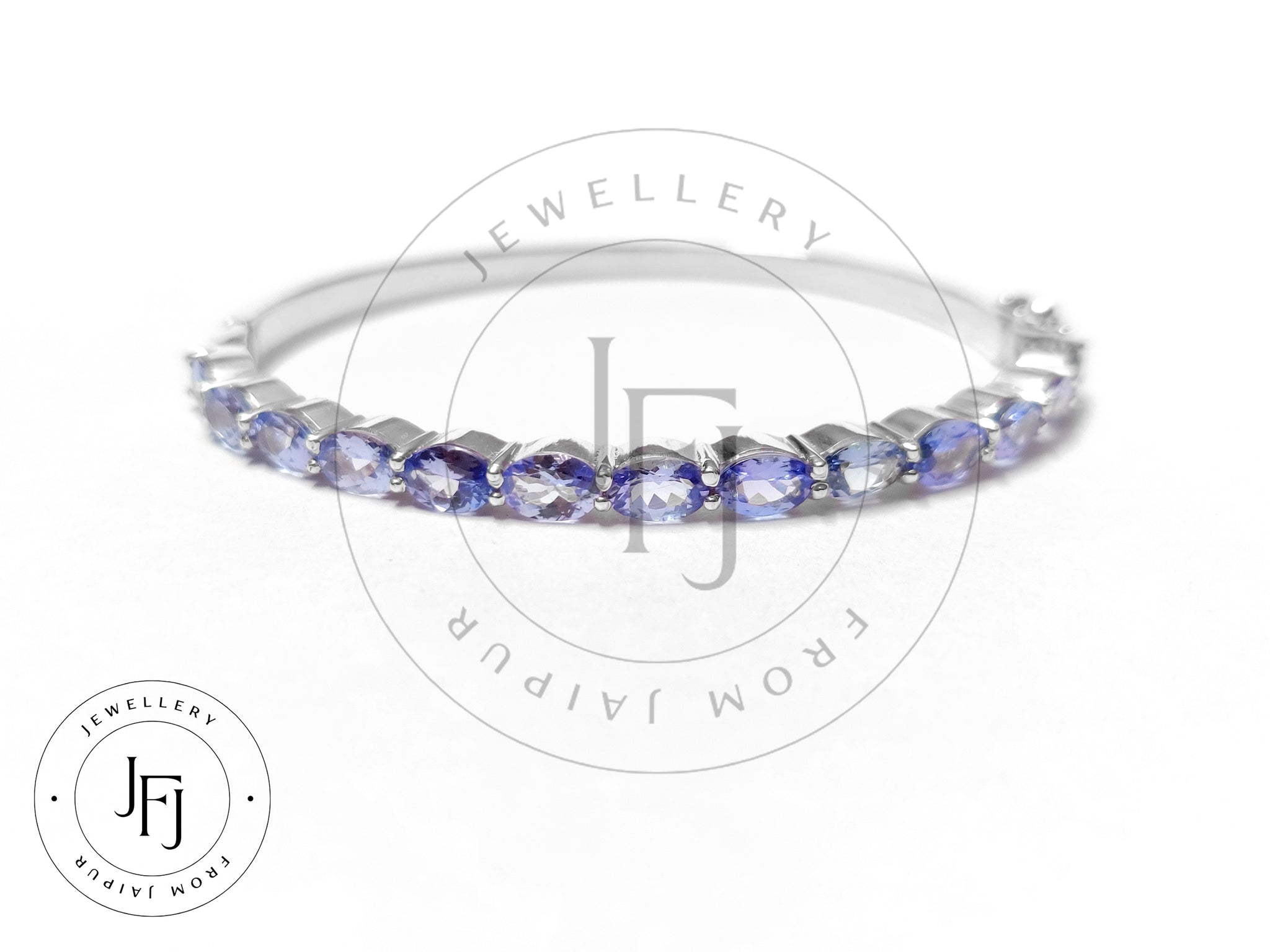 Genuine Tanzanite Bangle Bracelet Natural Tanzanite Bangle For Her 925 Silver Tanzanite Bangles December Birthstone Bangle Bracelet