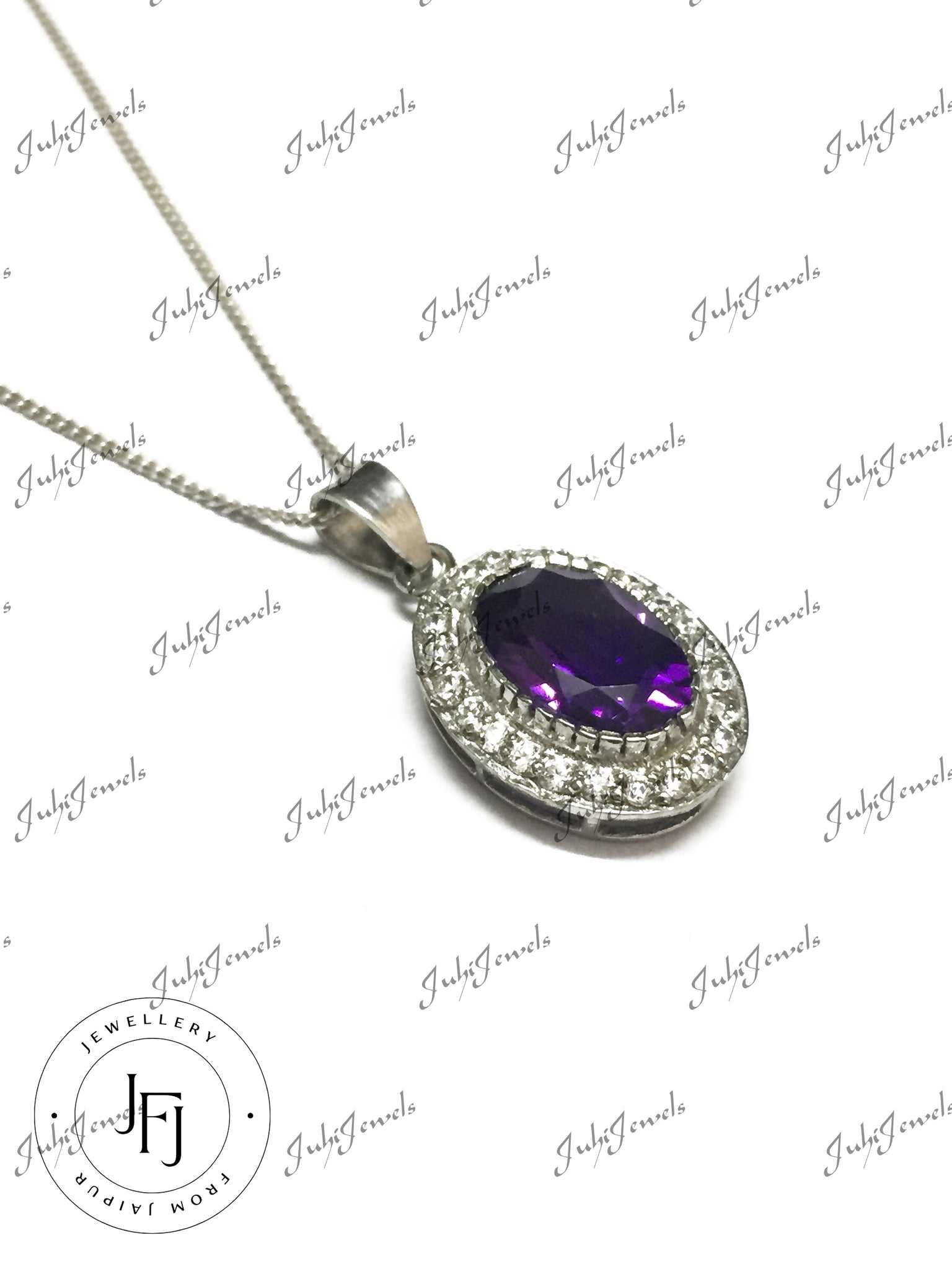 Large Amethyst Necklace 10 x 14 mm Oval Amethyst 925 Sterling Silver Amethyst Pendant 6.5 Ct Amethyst Amethyst Necklace February Birthstone