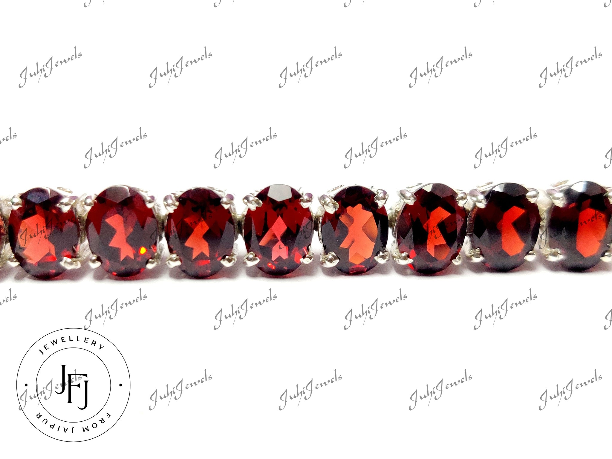 Silver Garnet Bracelet Heavy Silver Garnet Men Bracelet 40 Ct Garnet Mens Bracelet January Birthstone Bracelet Solid Silver Garnet Bracelet