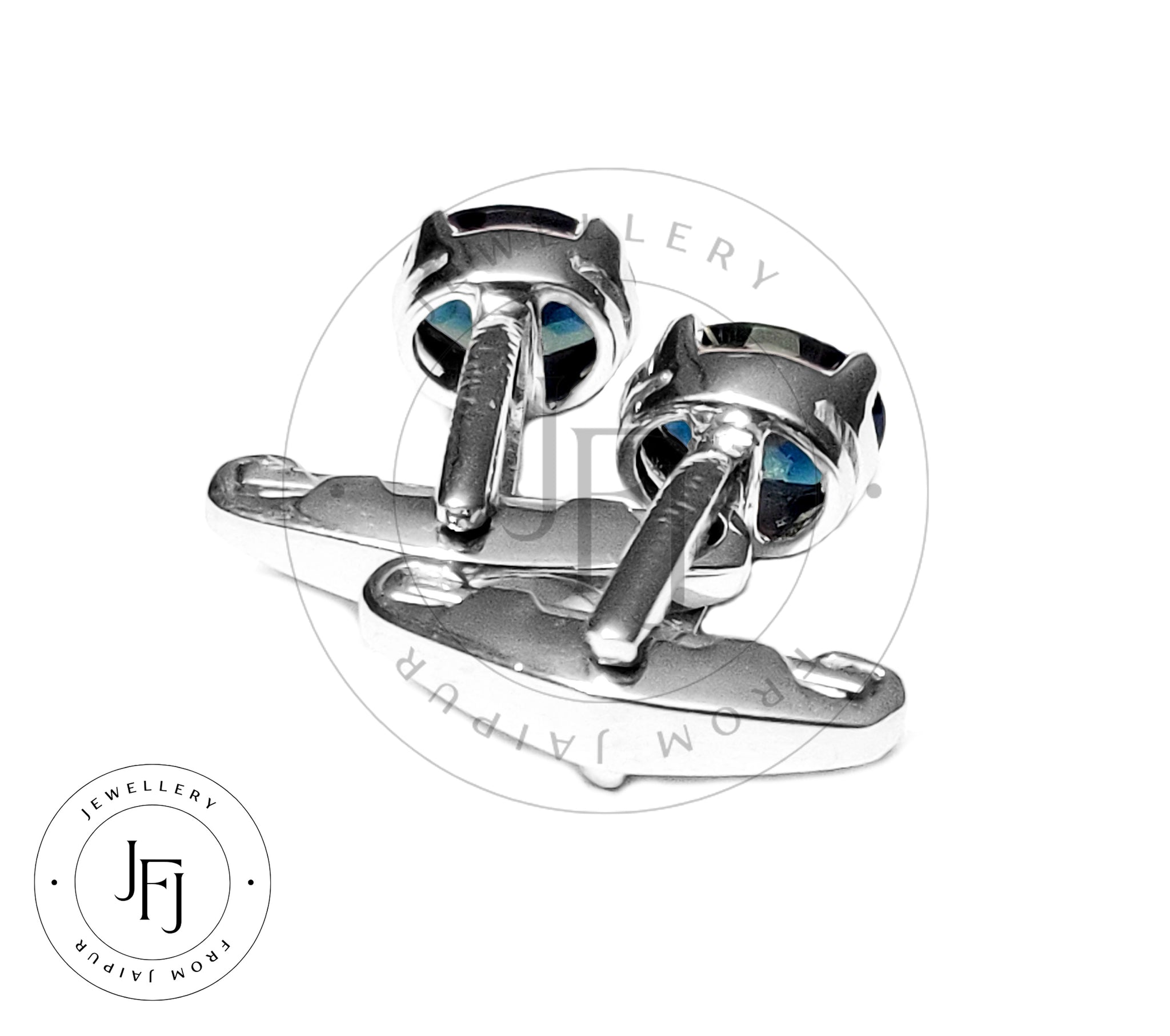 London Blue Topaz Cufflinks AA Grade London Blue Topaz Cufflinks For Men 3.5 Ct London Topaz Groomsmen Cufflinks Wedding Cufflinks