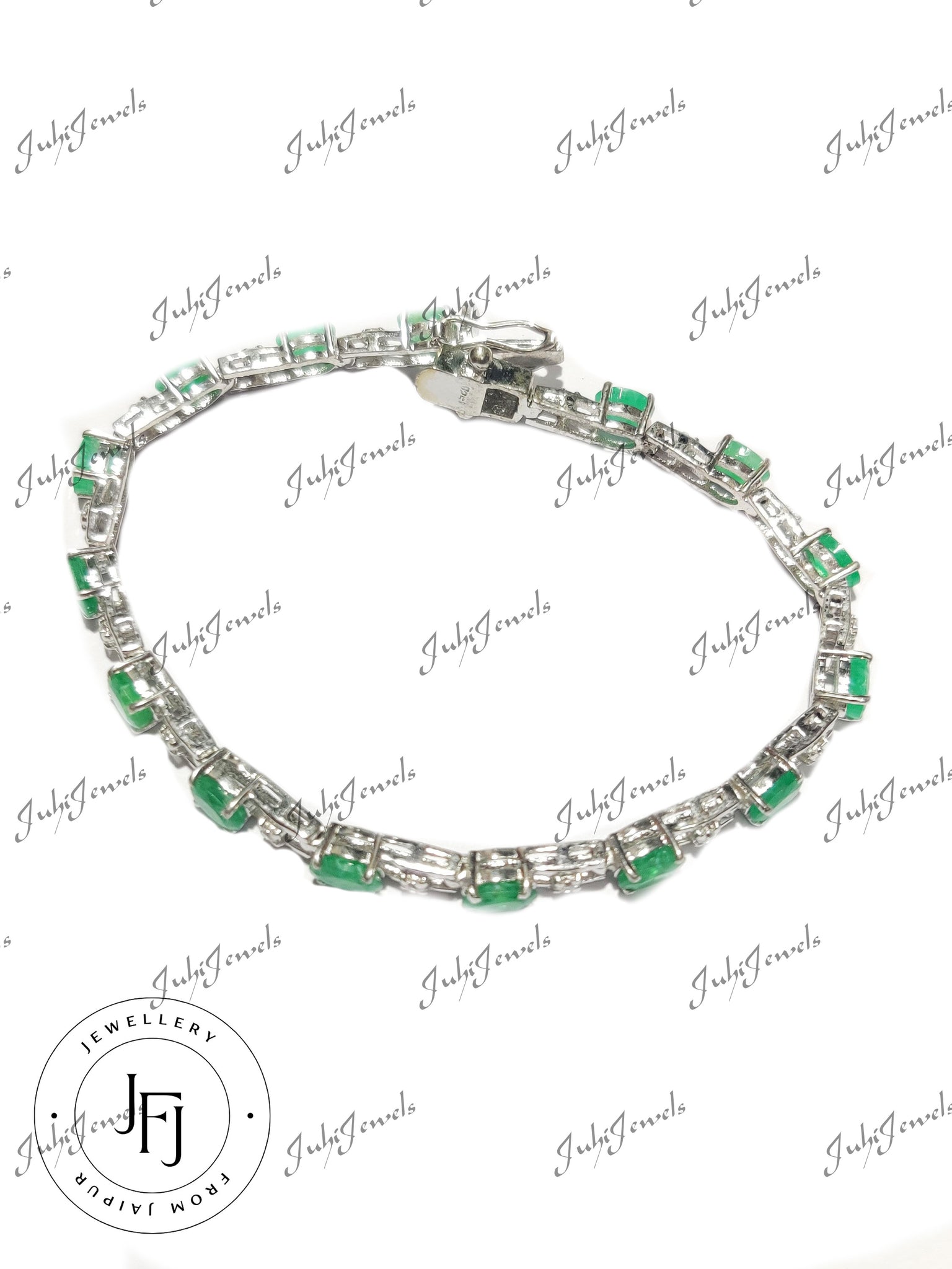 Beautiful Emerald Bracelet Natural Emerald Bracelet High Quality Emerald Silver Bracelet 7ct Natural Emerald Bracelet For Men