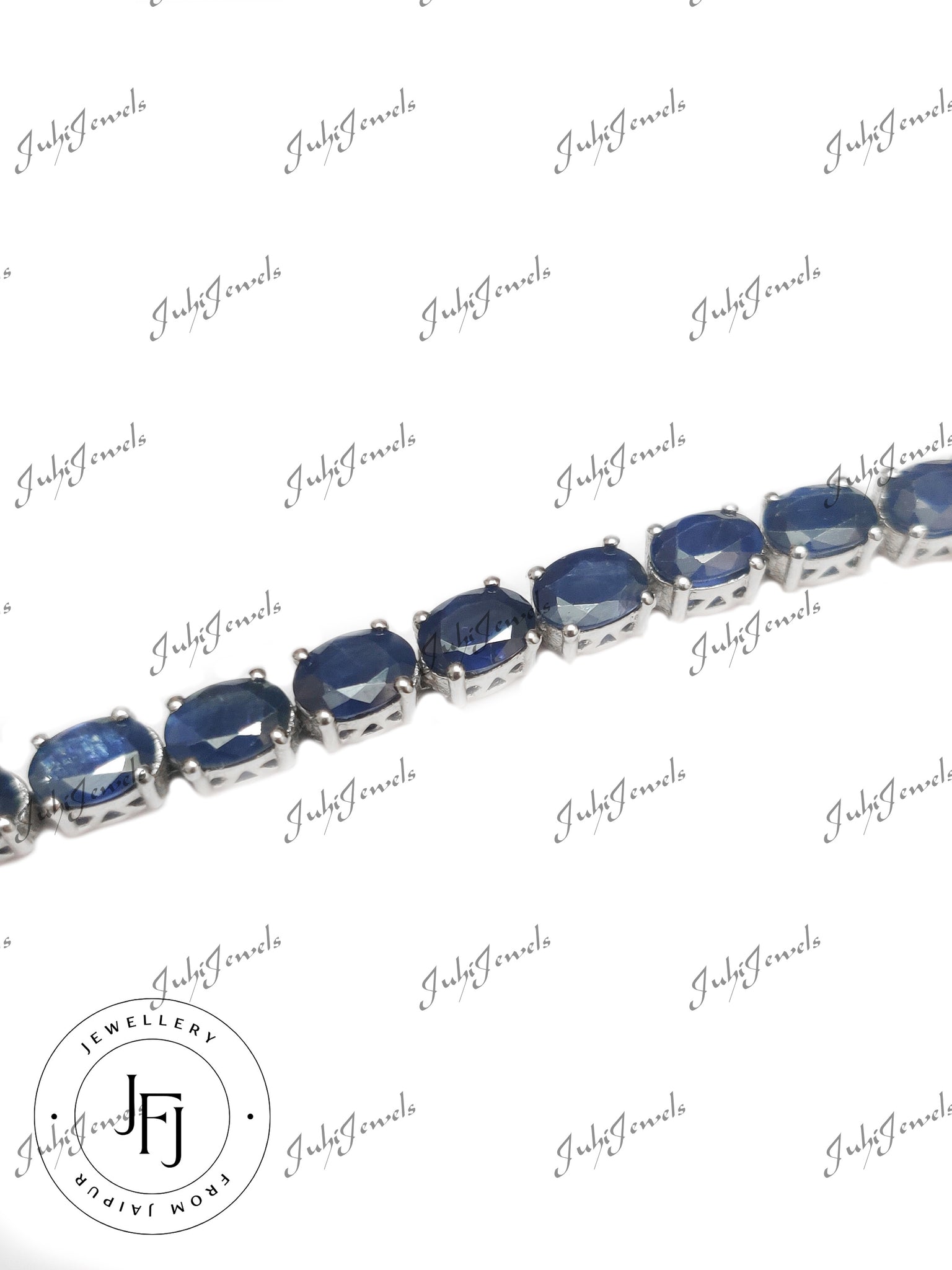 Blue Sapphire Tennis Bracelet 26 Ct Natural Blue Sapphire Bracelet 925 Sterling Silver Sapphire Bracelet September Birthstone Bracelet