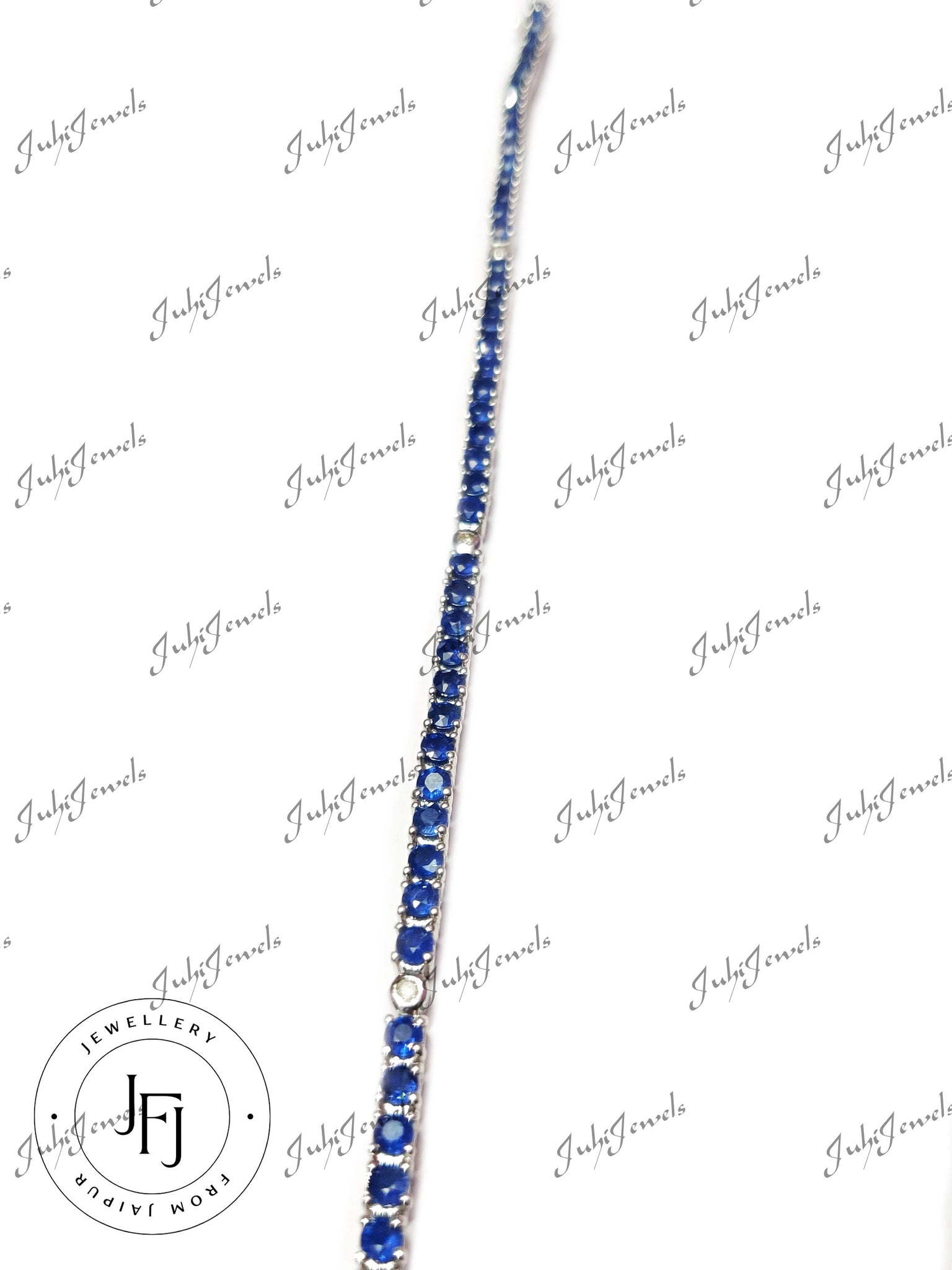 Blue Sapphire Tennis Bracelet Natural Sapphire Tennis Bracelet 3 mm Round Sapphire Bracelet September Birthstone Bracelet
