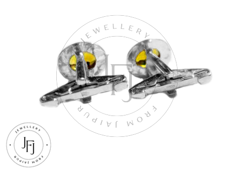 925 Sterling Silver Citrine Cufflinks 6x8 mm Oval Citrine Cufflinks For Men Gemstone Cufflinks Silver Cufflinks Best Man Cufflinks