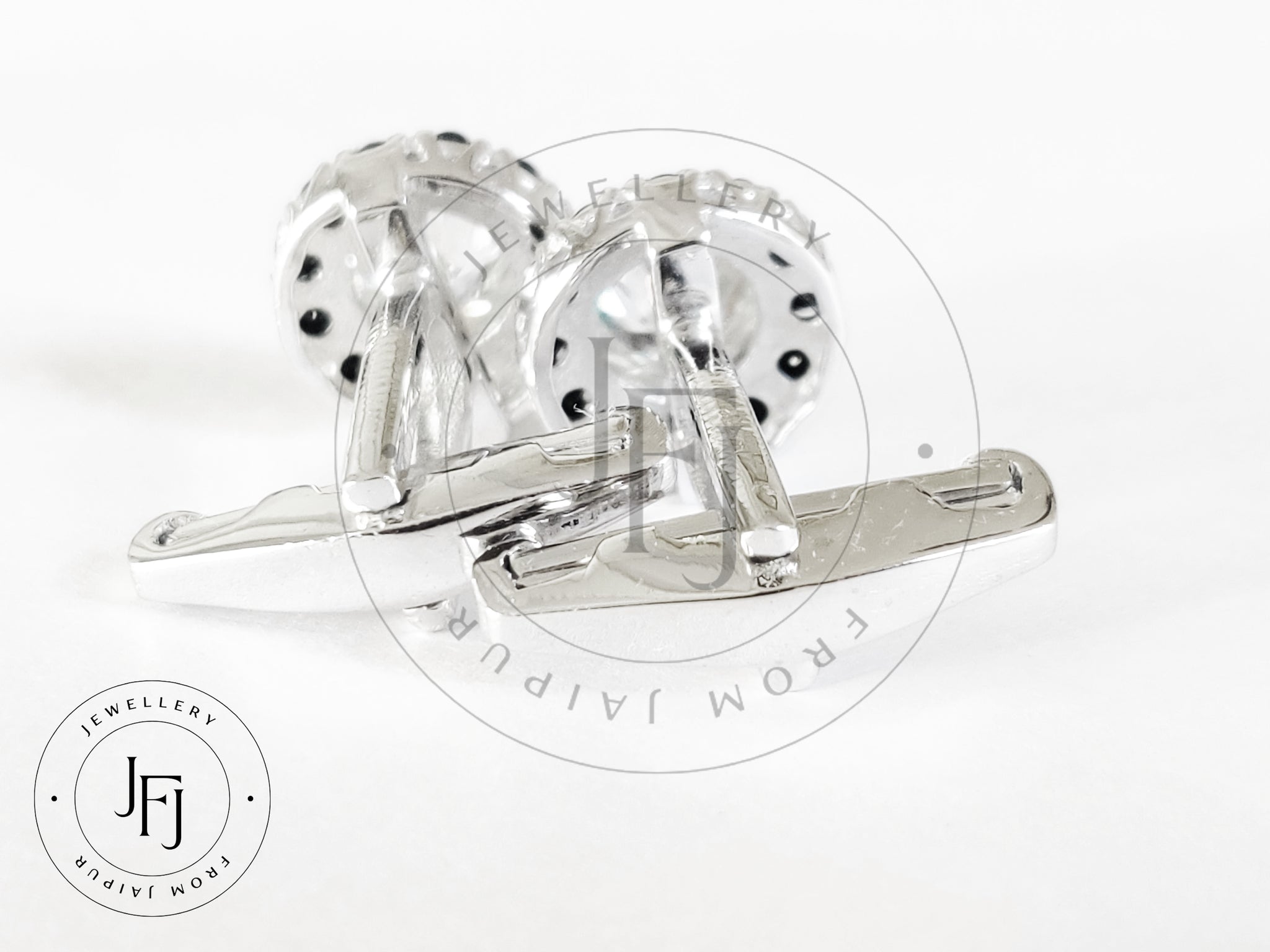 Moissanite Cufflink 8 mm Round Moissanite Natural Moissanite Jewelry Wedding Cufflink Groomsmen Cufflinks Fathers Day Gifts Bestman Cufflink