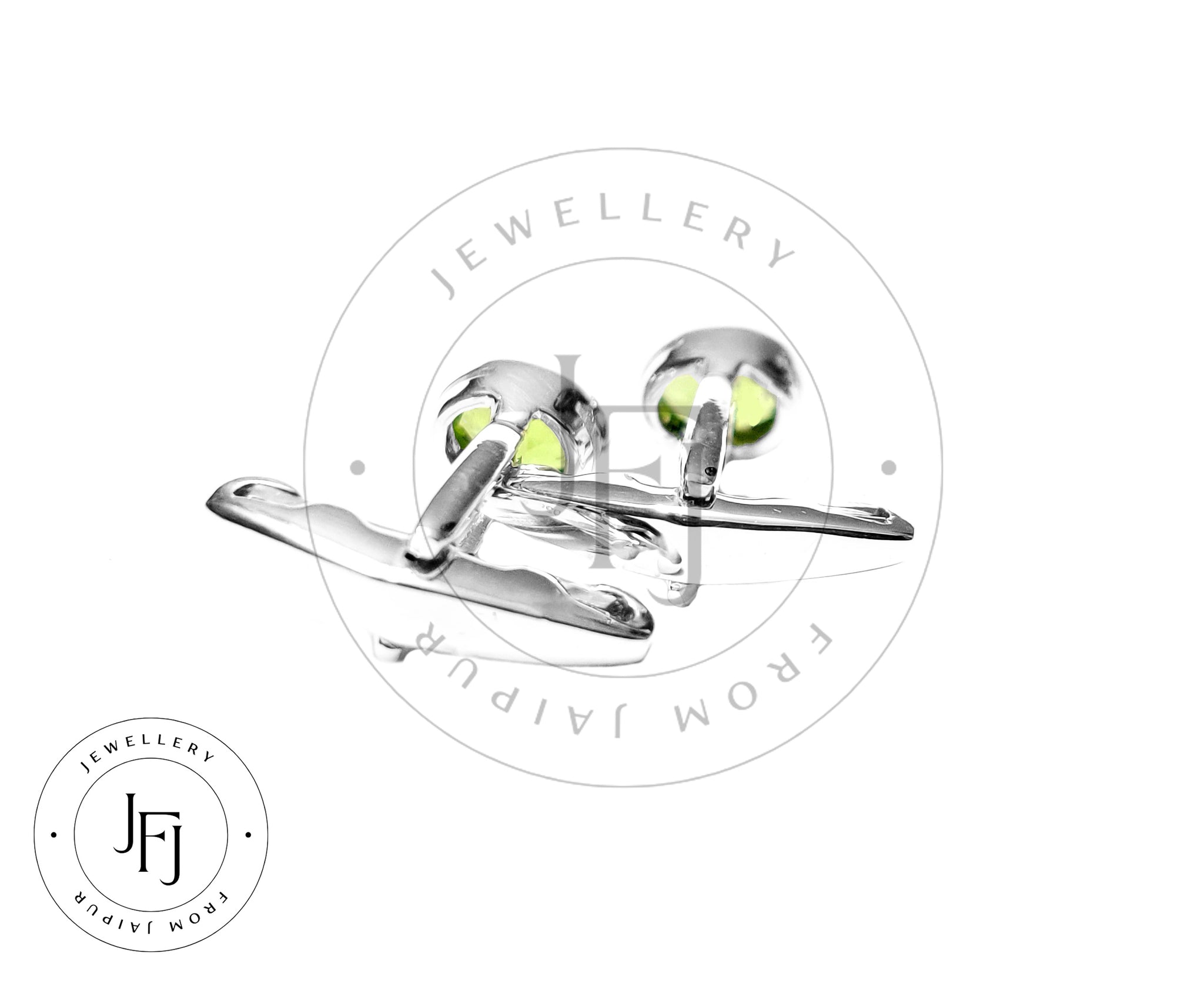 Peridot Cufflinks 925 Silver Peridot Cufflinks Father's Day Gift Genuine Green Peridot Cufflinks Natural Peridot Cufflinks Gift For Him