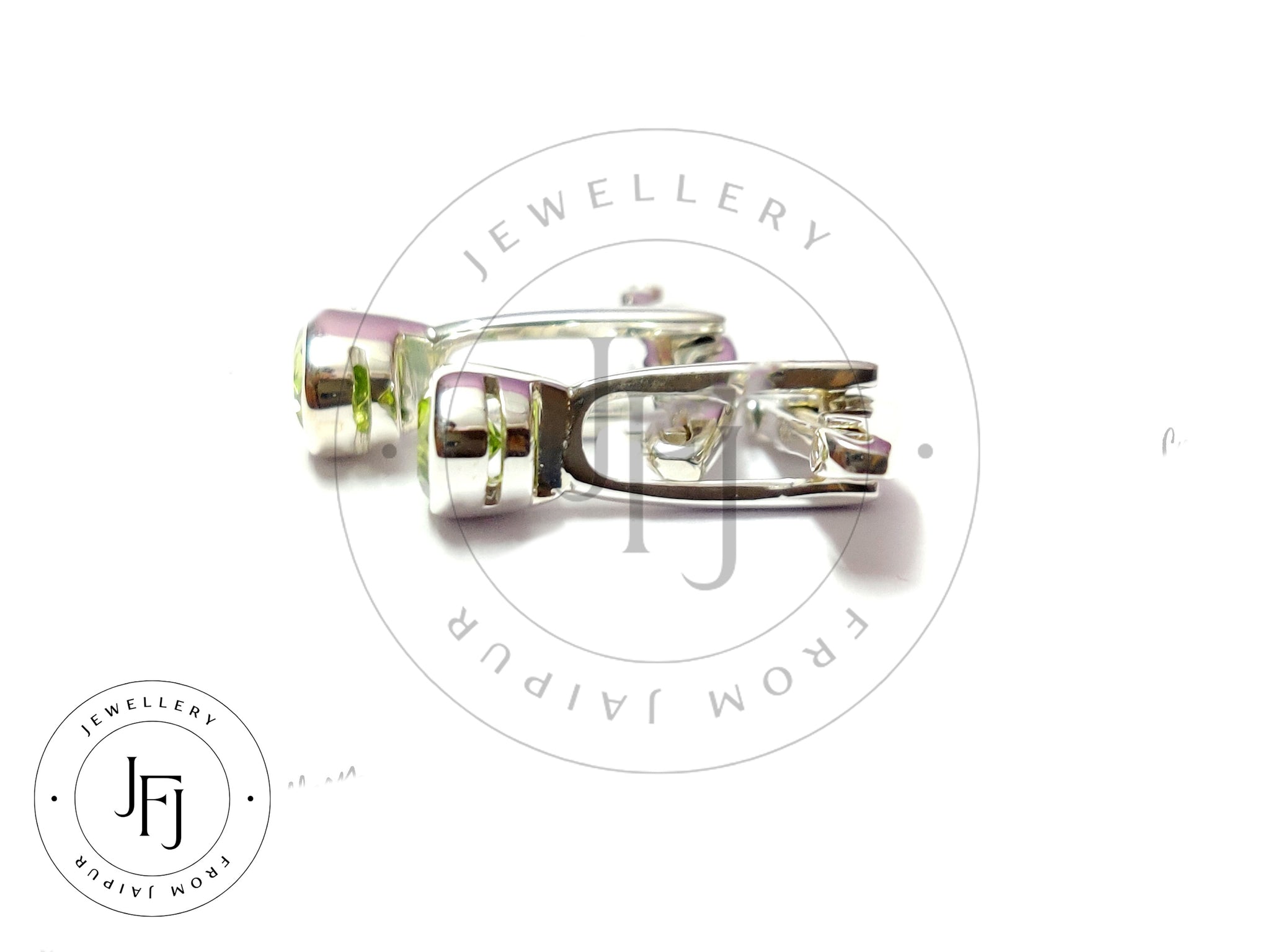 Peridot Cufflinks 925 Silver Peridot Cufflinks Father's Day Gift Genuine Green Peridot Cufflinks Natural Peridot Cufflinks Gift For Him