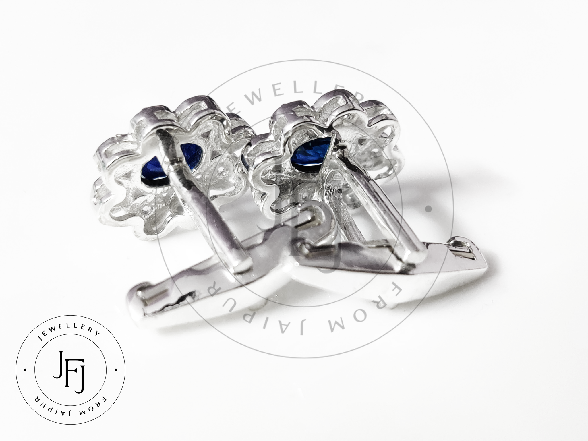 Sapphire Cufflinks Men Natural Blue Sapphire Wedding Cufflinks 925 Silver Sapphire Engagement Cufflinks Groomsmen Cufflinks Big Cufflinks