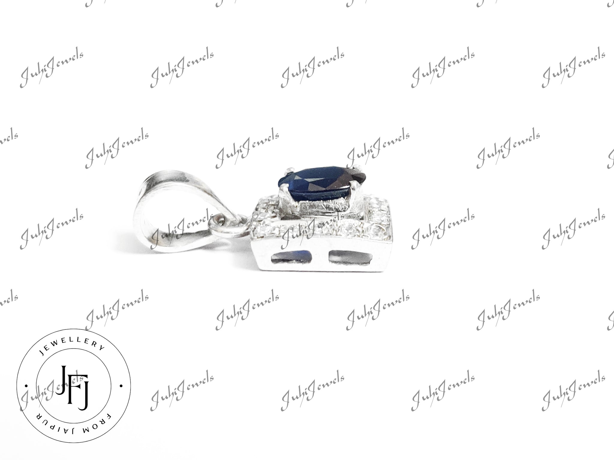 Genuine Blue Sapphire Pendant High Quality Blue Sapphire Pendant 925 Sterling Silver Sapphire Pendant