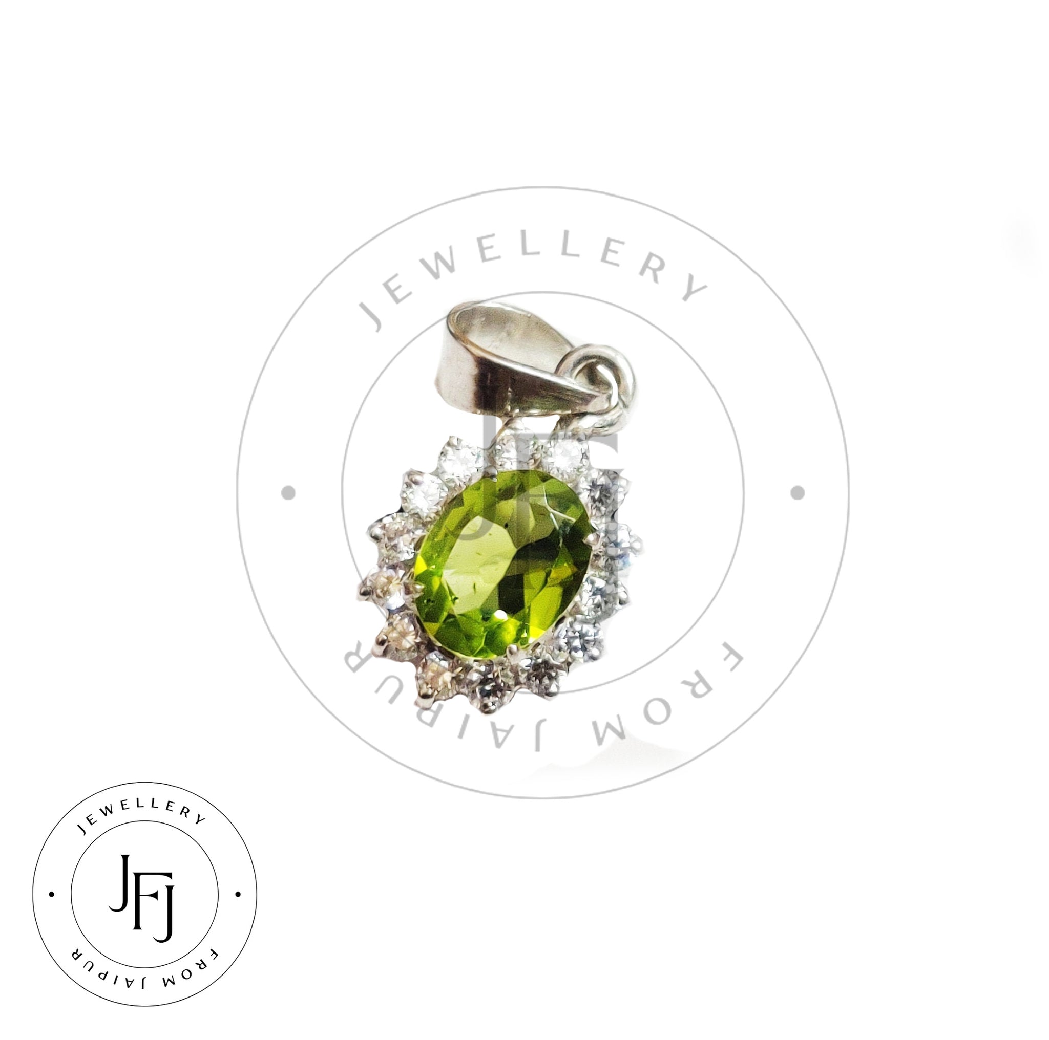 Natural Peridot Pendant 2 Ct Peridot Pendant 7x9 mm Oval 925 Sterling Silver Peridot Pendant August Birthstone Pendant