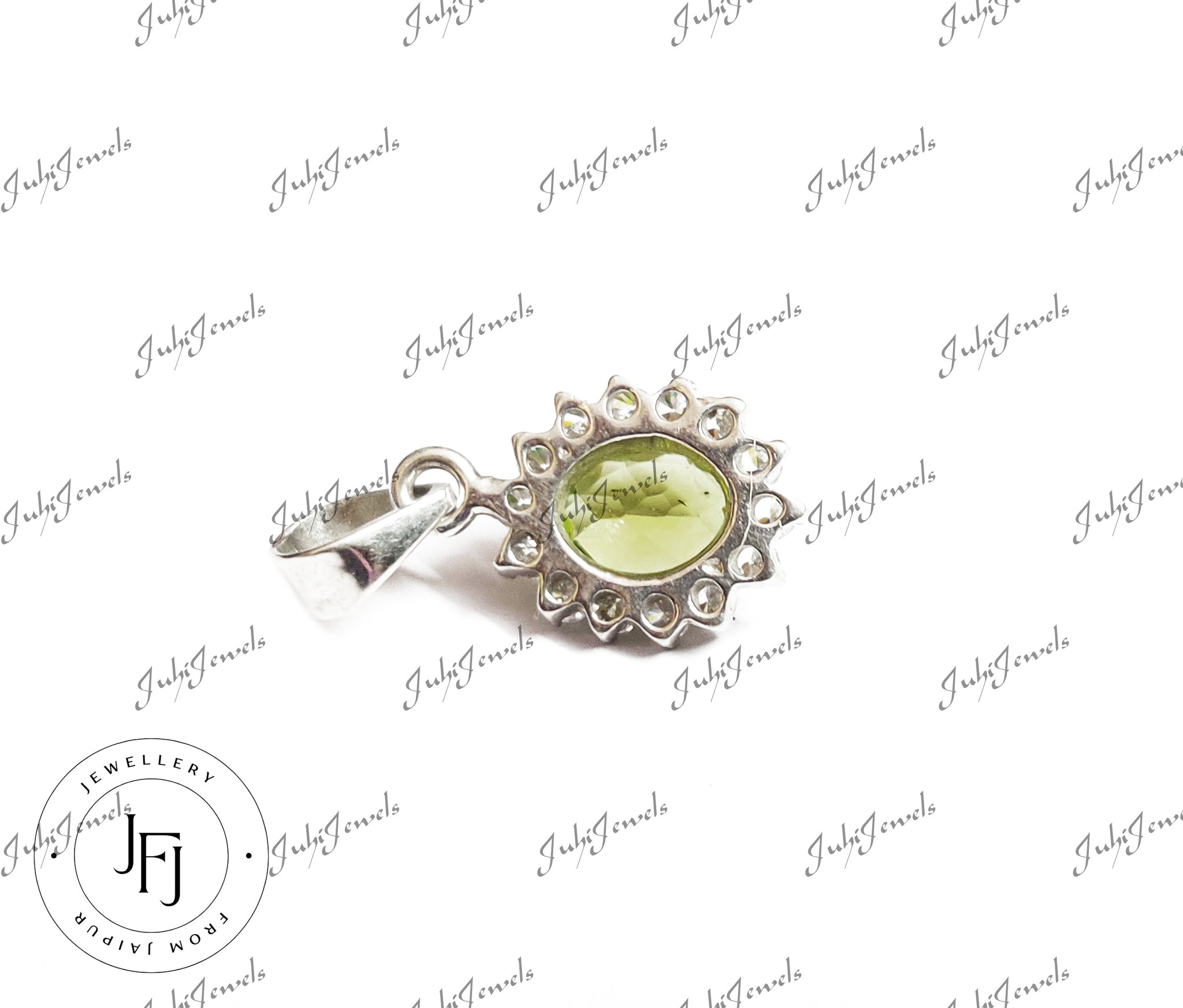 Natural Peridot Pendant 2 Ct Peridot Pendant 7x9 mm Oval 925 Sterling Silver Peridot Pendant August Birthstone Pendant