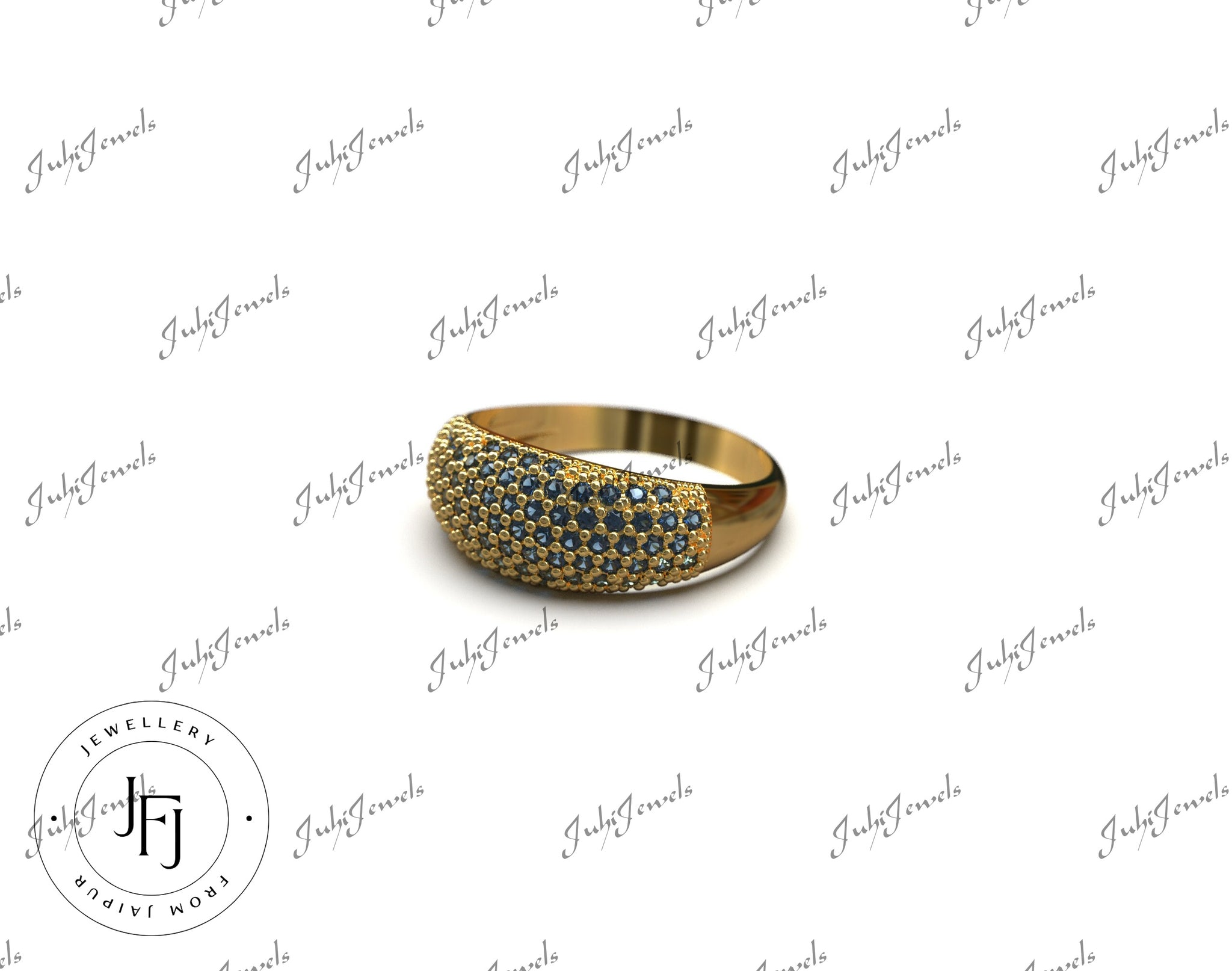 14K Blue Sapphire Engagement Band 14K Gold Sapphire Wedding Band 1.5 Ct Blue Sapphire Ring Men Solid Gold Sapphire Band Men Anniversary Ring