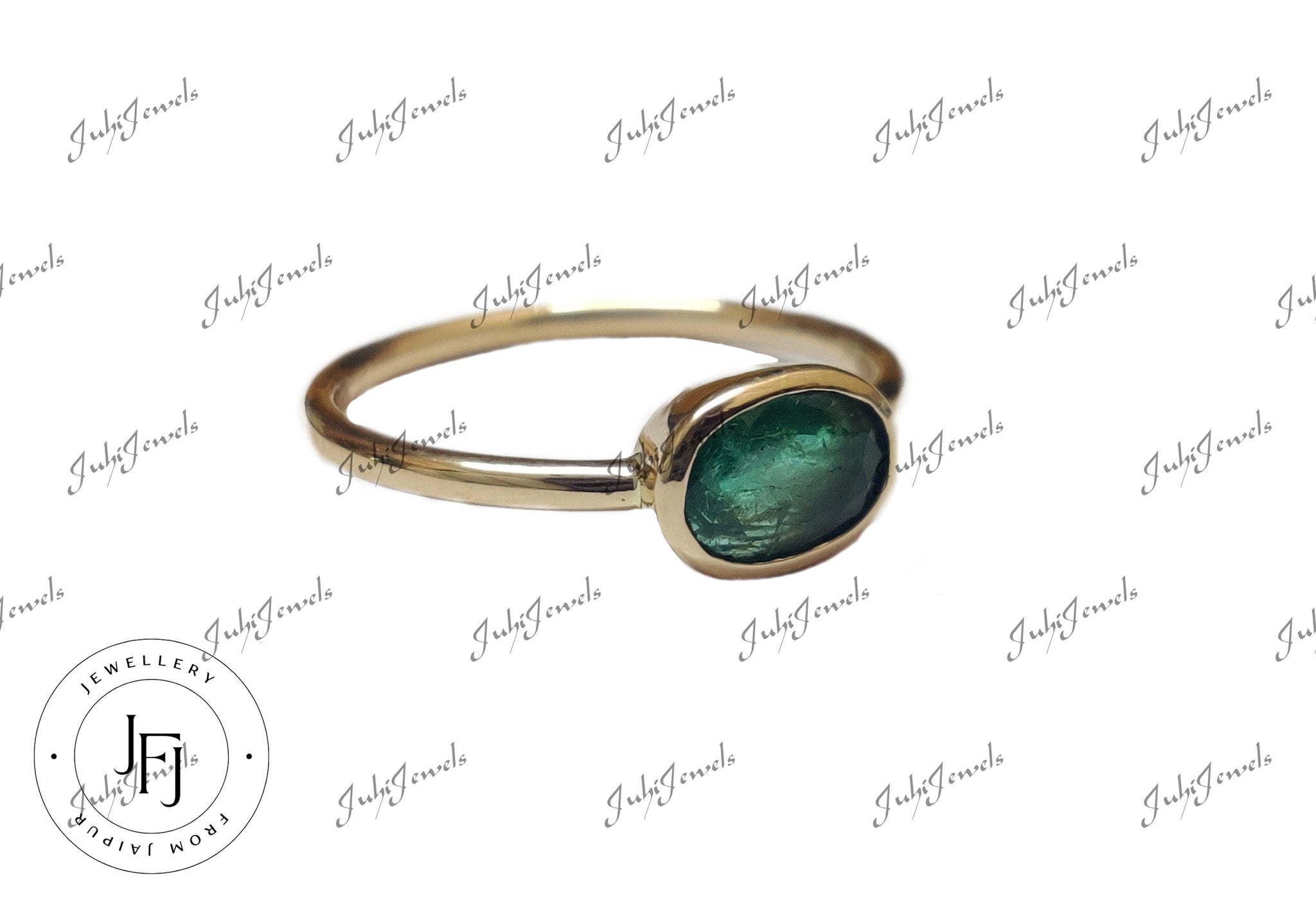 14K Gold Emerald Ring Men Natural Emerald Gold Ring May Birthstone Ring Mens Emerald Ring Dainty Gold Emerald Ring Hallmarked 14K Gold Ring