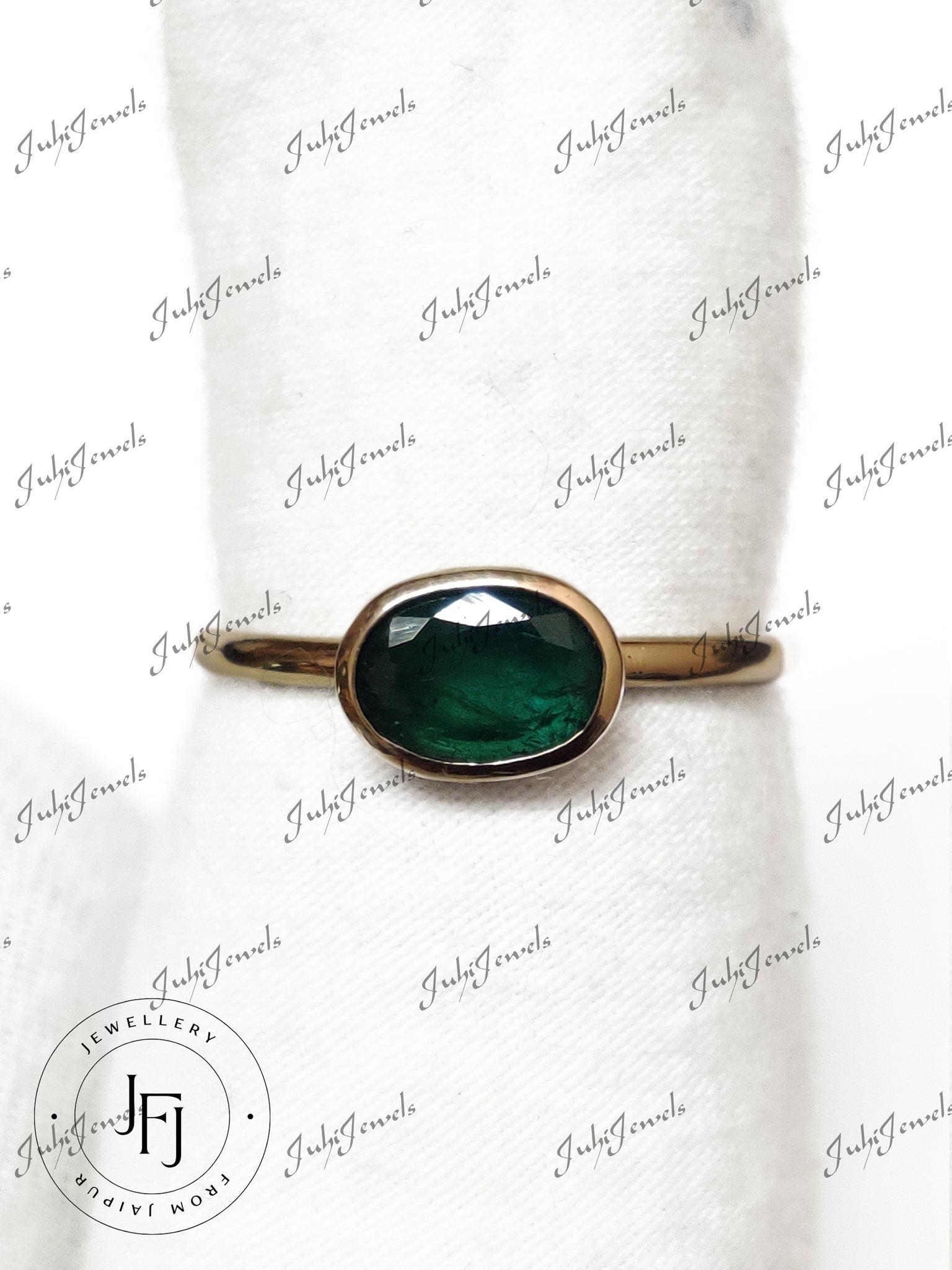 14K Gold Emerald Ring Men Natural Emerald Gold Ring May Birthstone Ring Mens Emerald Ring Dainty Gold Emerald Ring Hallmarked 14K Gold Ring