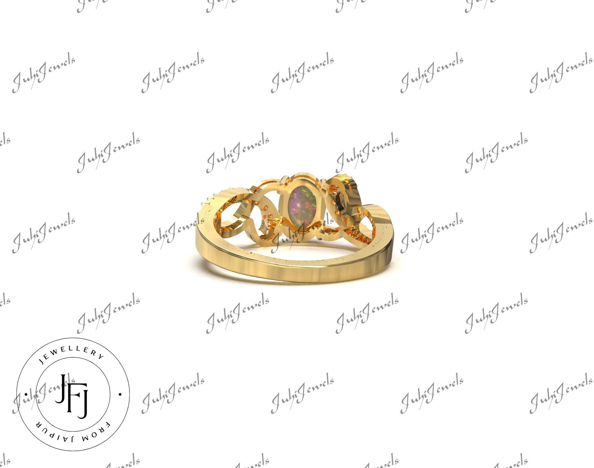 14K Gold Opal Ring Gold Opal Engagement Ring 14K Solid Gold Wedding Ring Opal Anniversary Ring Opal Wedding Ring Solitaire Opal Ring