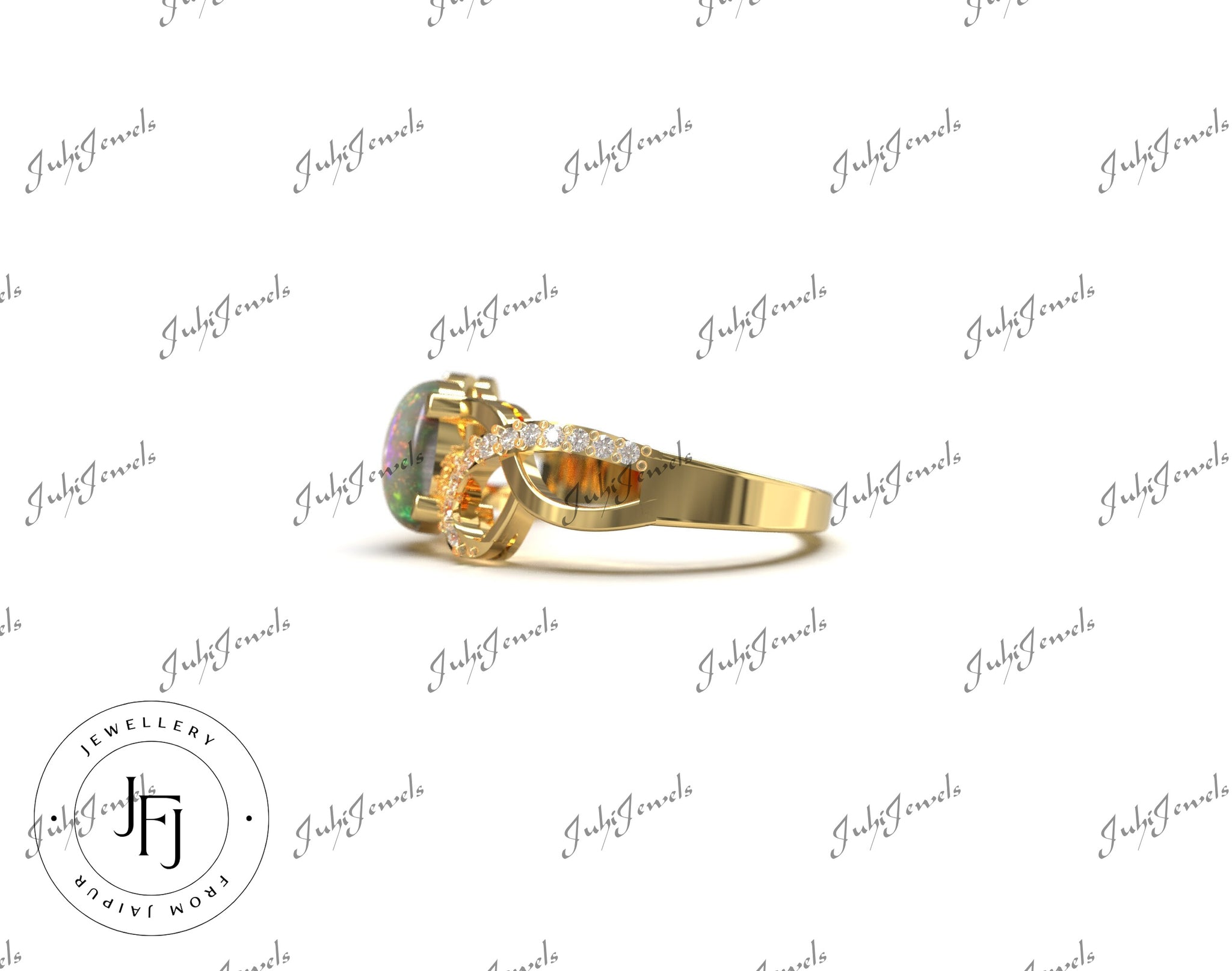 14K Gold Opal Ring Gold Opal Engagement Ring 14K Solid Gold Wedding Ring Opal Anniversary Ring Opal Wedding Ring Solitaire Opal Ring