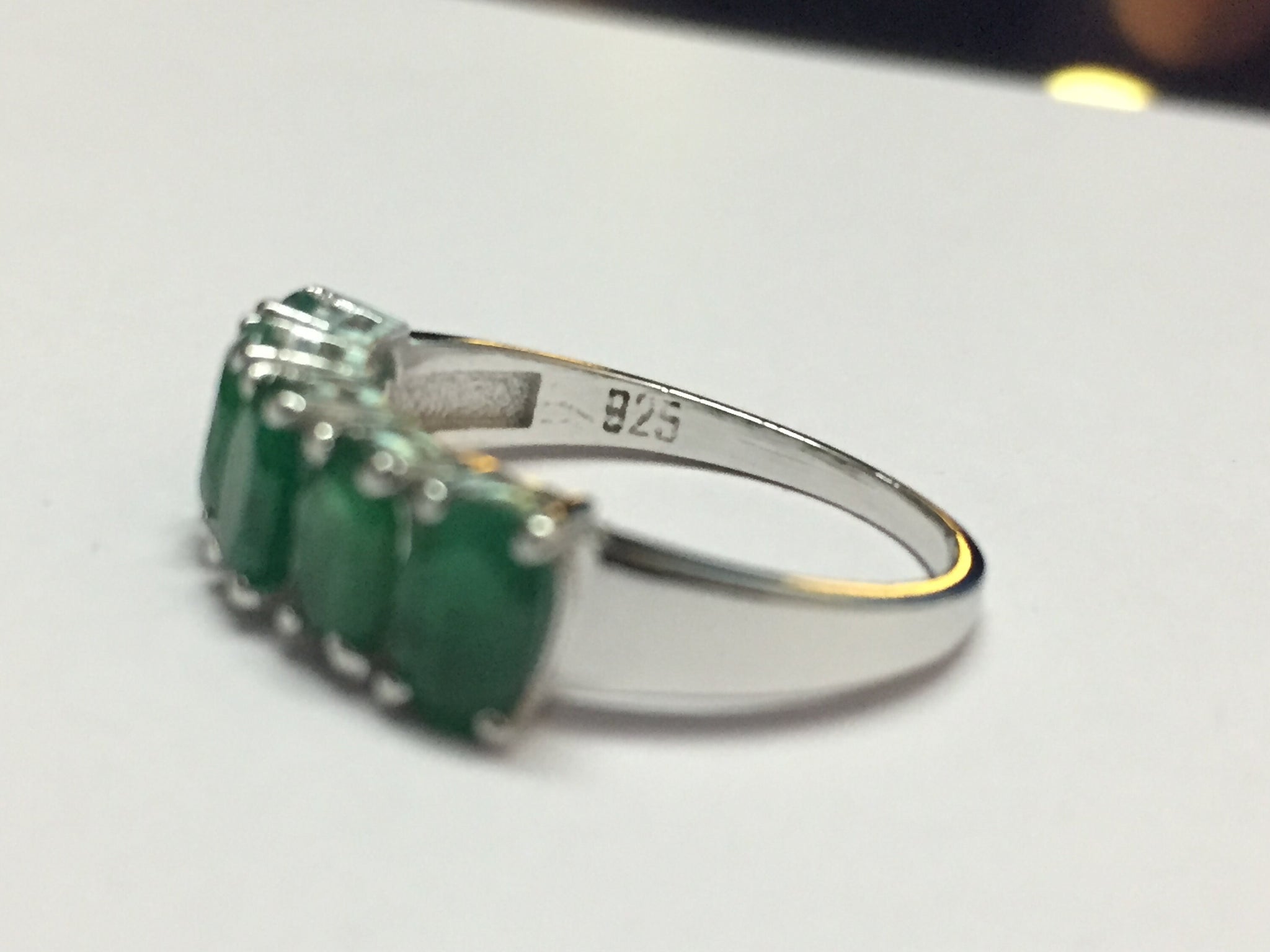 Natural Emerald Ring 4 x 6 mm Oval Emerald 925 Sterling Silver Men Emerald Ring Men Silver Emerald Ring Emerald Vintage Ring