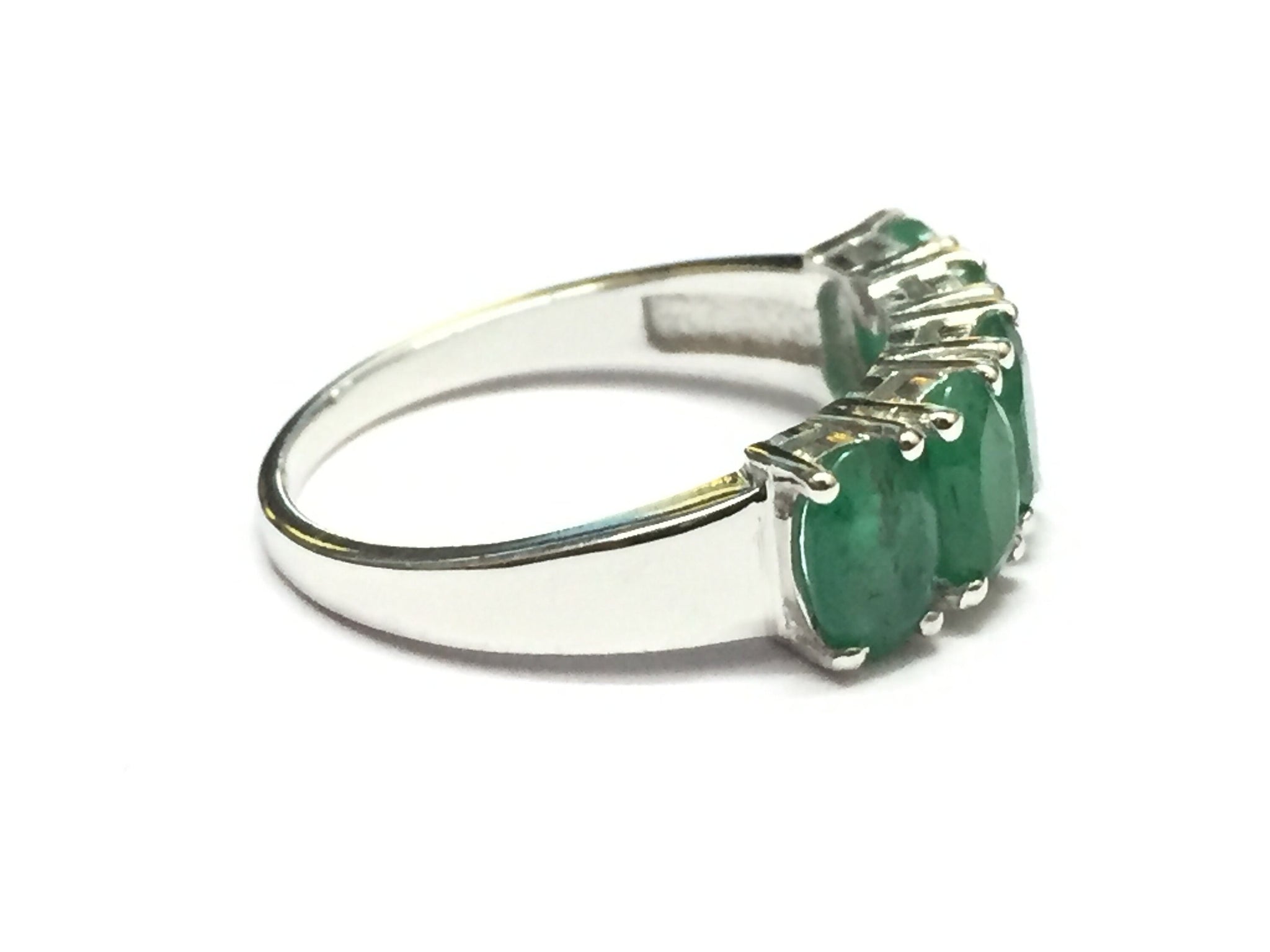 Natural Emerald Ring 4 x 6 mm Oval Emerald 925 Sterling Silver Men Emerald Ring Men Silver Emerald Ring Emerald Vintage Ring