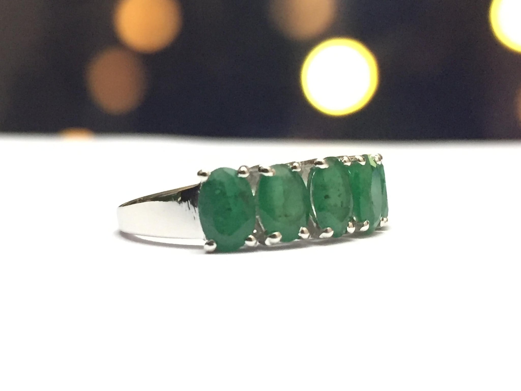 Natural Emerald Ring 4 x 6 mm Oval Emerald 925 Sterling Silver Men Emerald Ring Men Silver Emerald Ring Emerald Vintage Ring