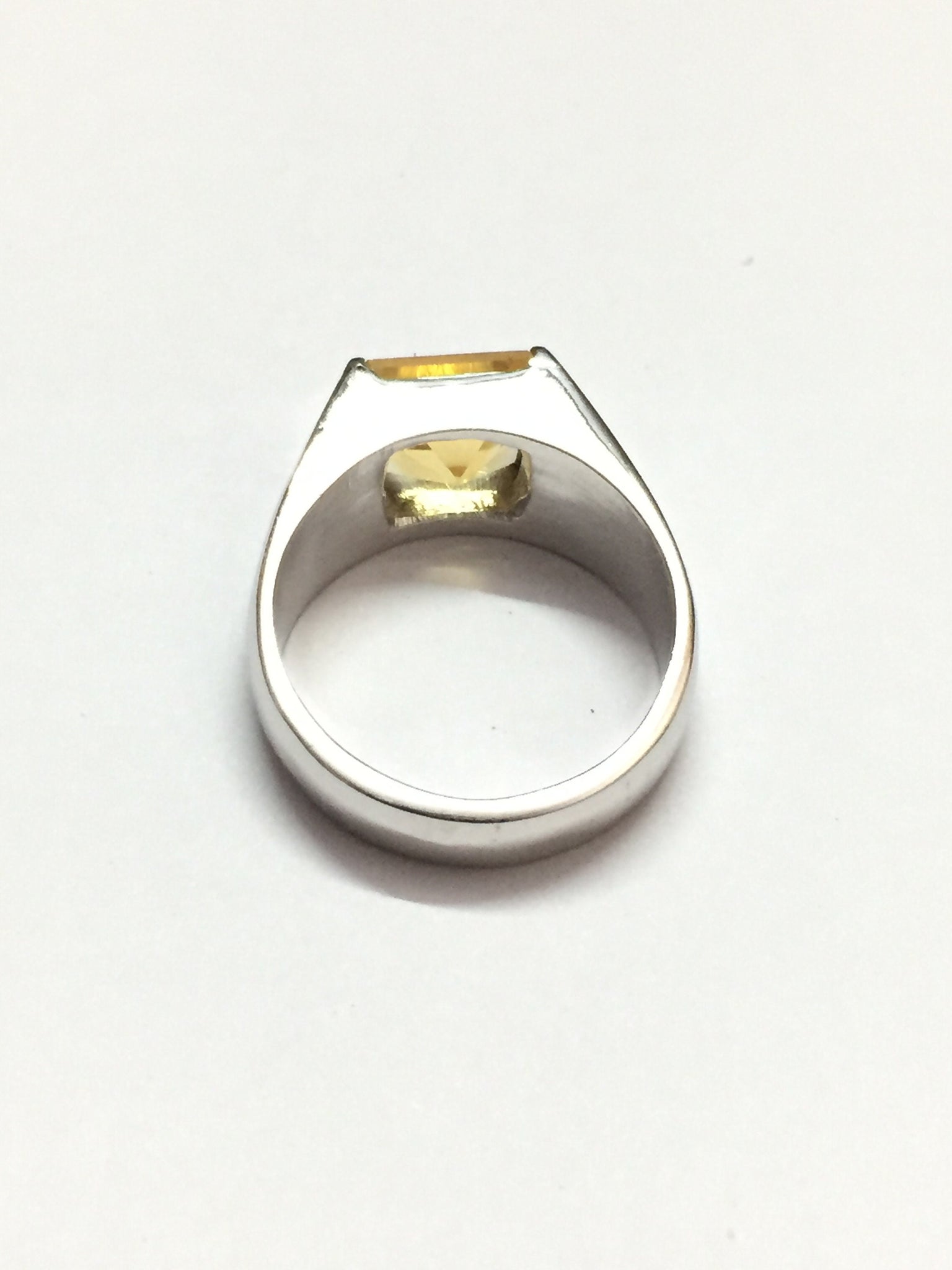 Sterling Silver Citrine Ring 7 mm Square Citrine Ring 925 Sterling Silver Natural Citrine Ring November Ring Citrine Ring Men Women Citrine