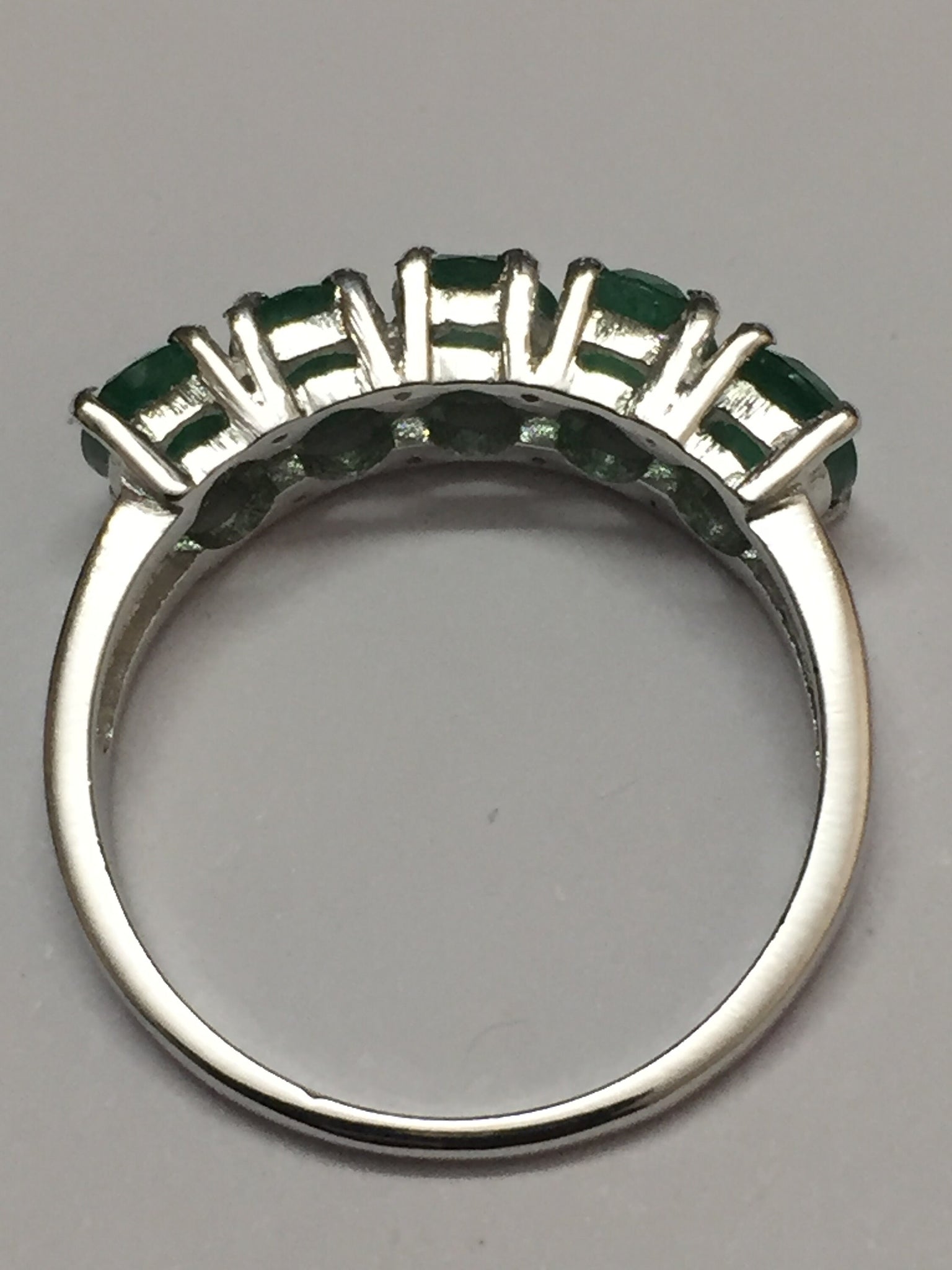 Natural Emerald Ring 4 x 6 mm Oval Emerald 925 Sterling Silver Men Emerald Ring Men Silver Emerald Ring Emerald Vintage Ring