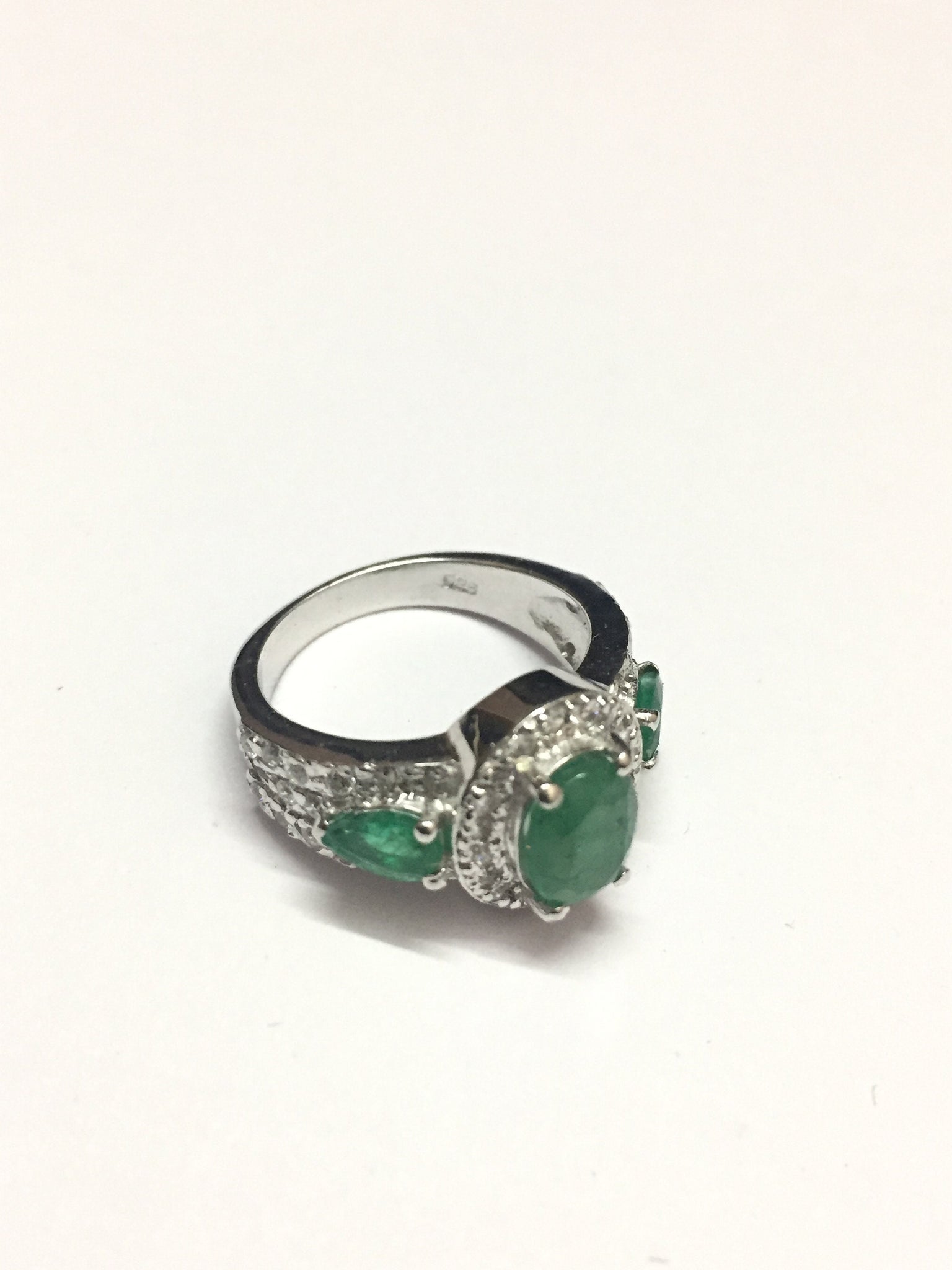 Natural Emerald Ring Emerald Vintage Ring Emerald Ring Men Emerald Ring 925 Sterling Silver Emerald Ring Vintage Green Emerald Ring