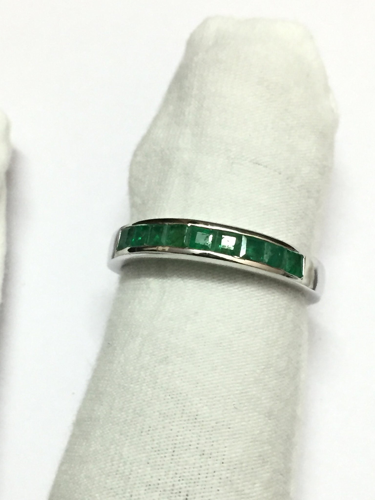 Mens Emerald Ring Mens Natural Emerald Ring Mens Emerald Band 925 Sterling Silver Emerald Band Men May Birthstone Ring Birthday Gift