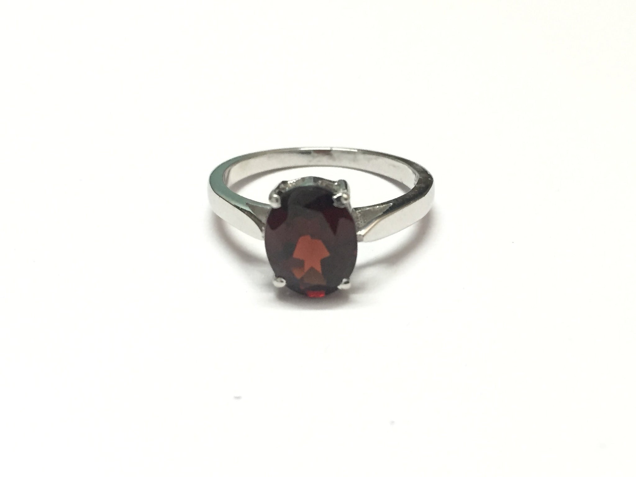 Sterling Silver Garnet Ring 5x7 mm 6x8 mm 7x9 mm , 8x10 mm Oval Ring Natural Garnet Ring Red Garnet Ring January Ring Red Stone Ring