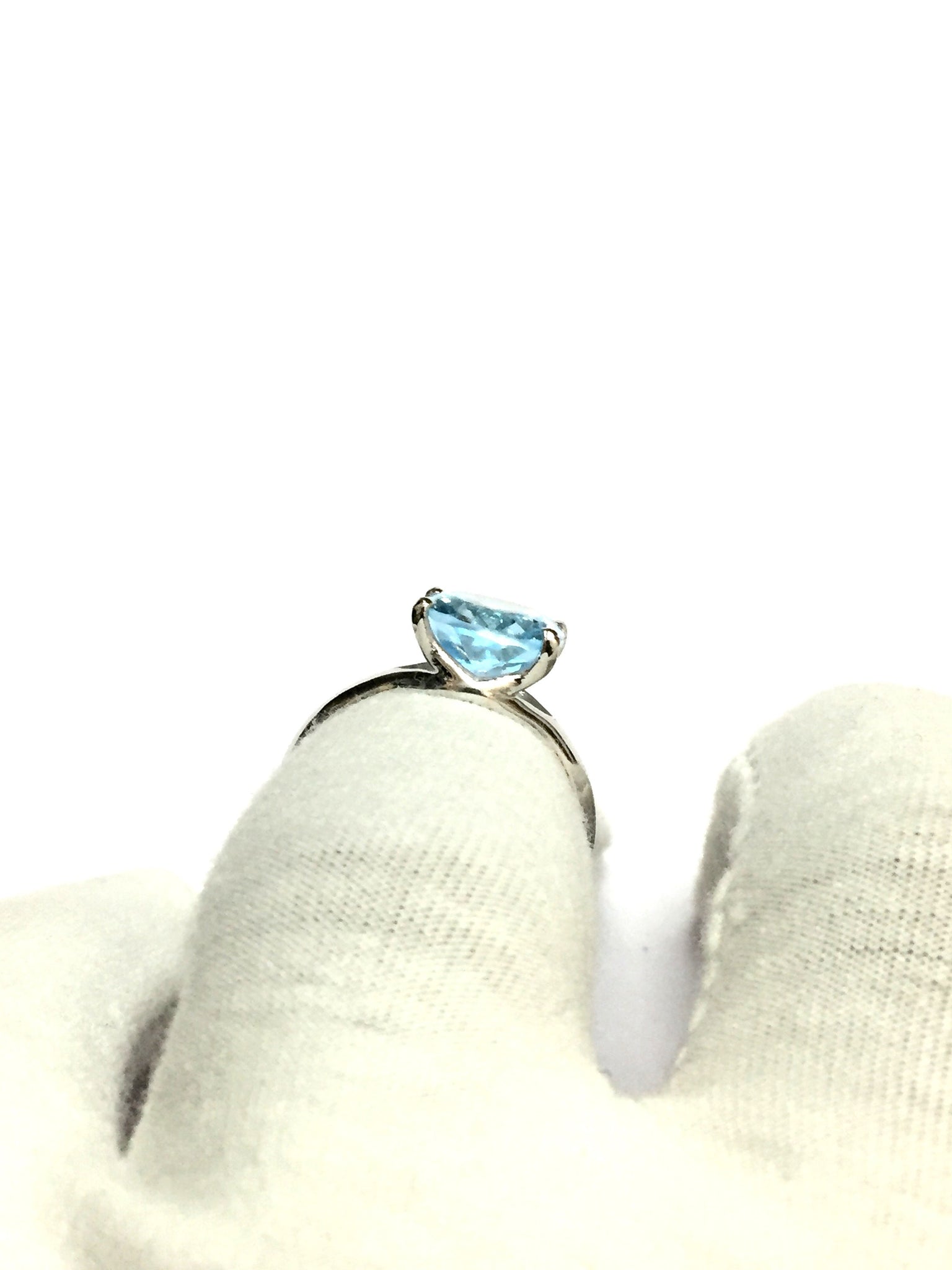 Sterling Silver Blue Topaz Ring, 10 x 12 mm Oval Natural Topaz Ring, Large Blue Topaz Ring, Large Stone Blue Topaz,Blue Topaz Cocktail Ring