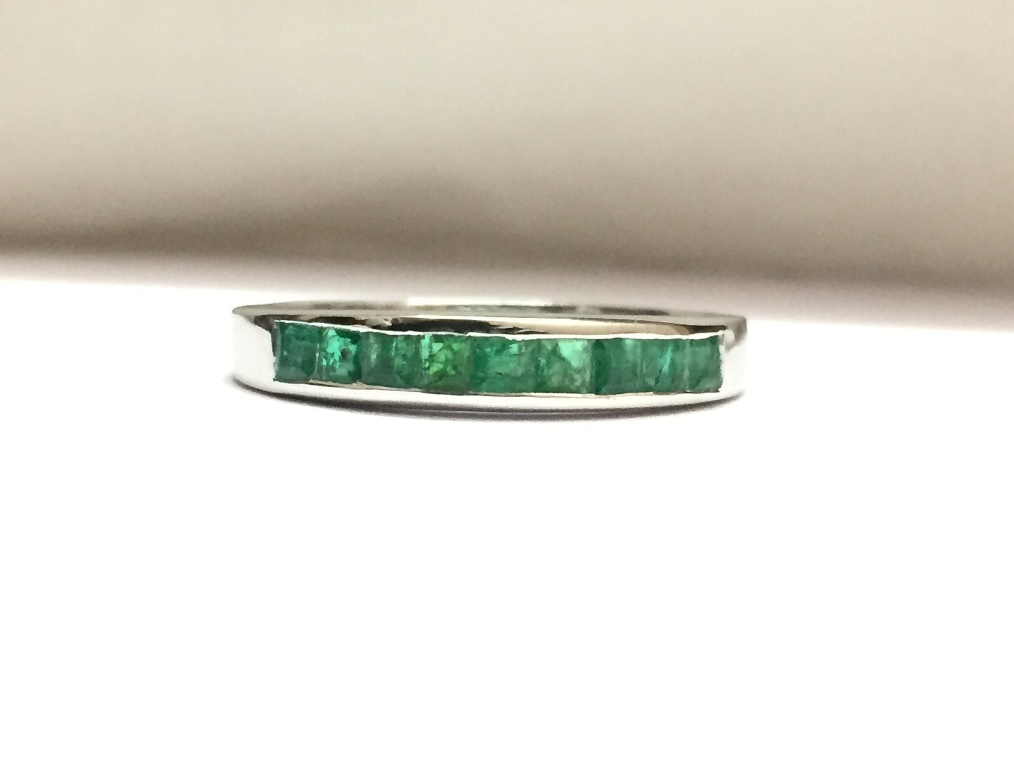 Mens Emerald Ring Mens Natural Emerald Ring Mens Emerald Band 925 Sterling Silver Emerald Band Men May Birthstone Ring Birthday Gift