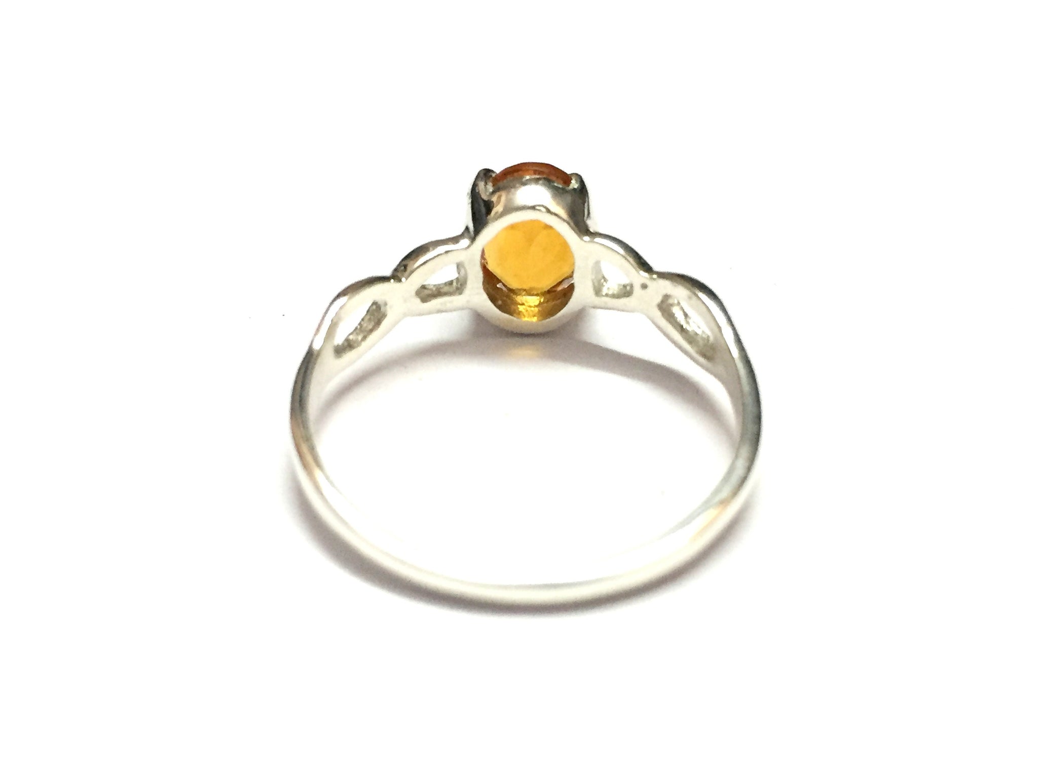 Beautiful Citrine Ring Twisted Silver Citrine Ring Yellow Citrine 6x8 mm Ring Oval Citrine Ring November Ring Birthstone Ring