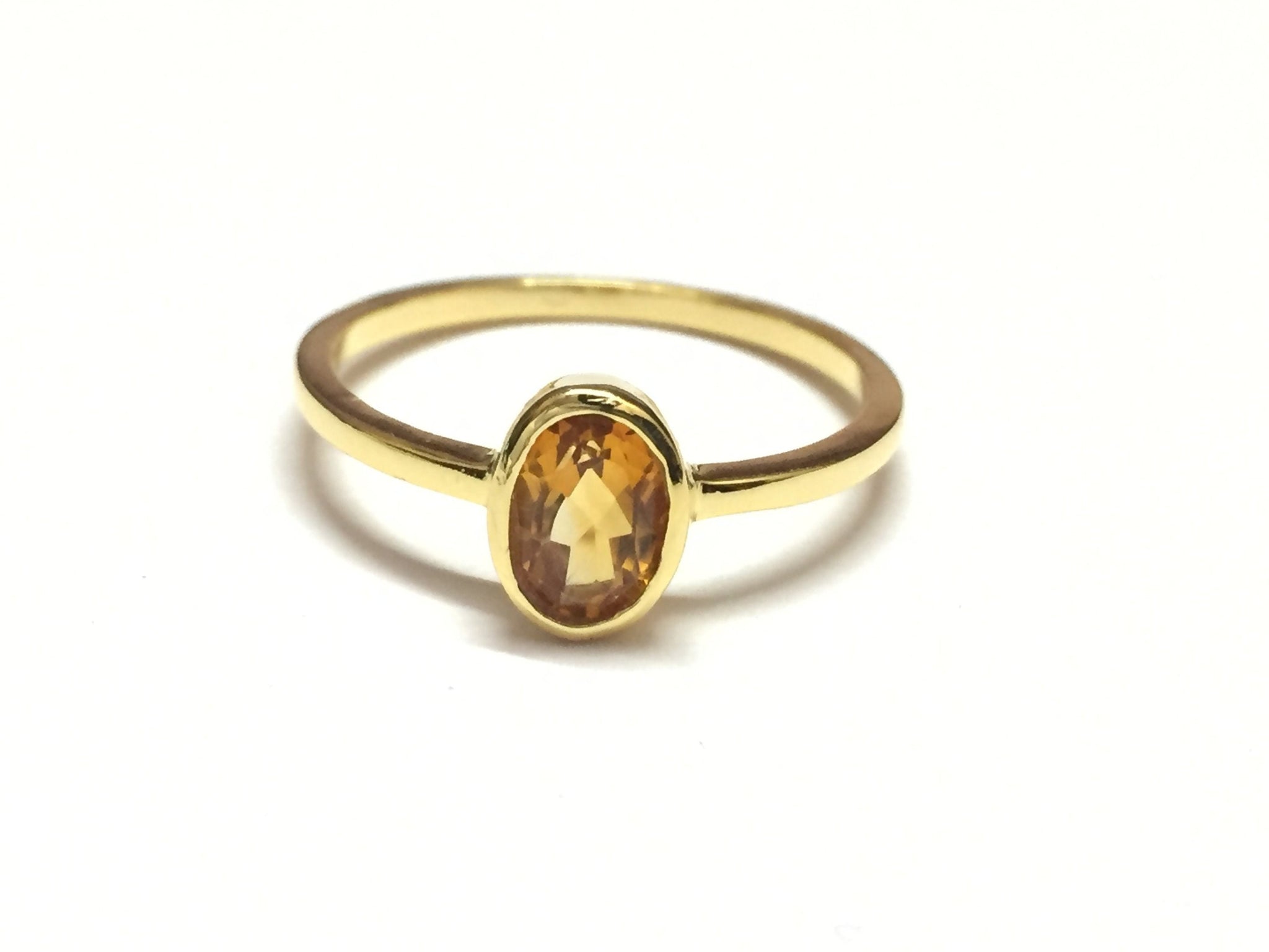 14K Yellow Gold Citrine Ring 5x7 mm Oval Citrine Gold Ring 14k Citrine Ring November Ring Citrine Dainty Ring Gold Citrine Ring Men
