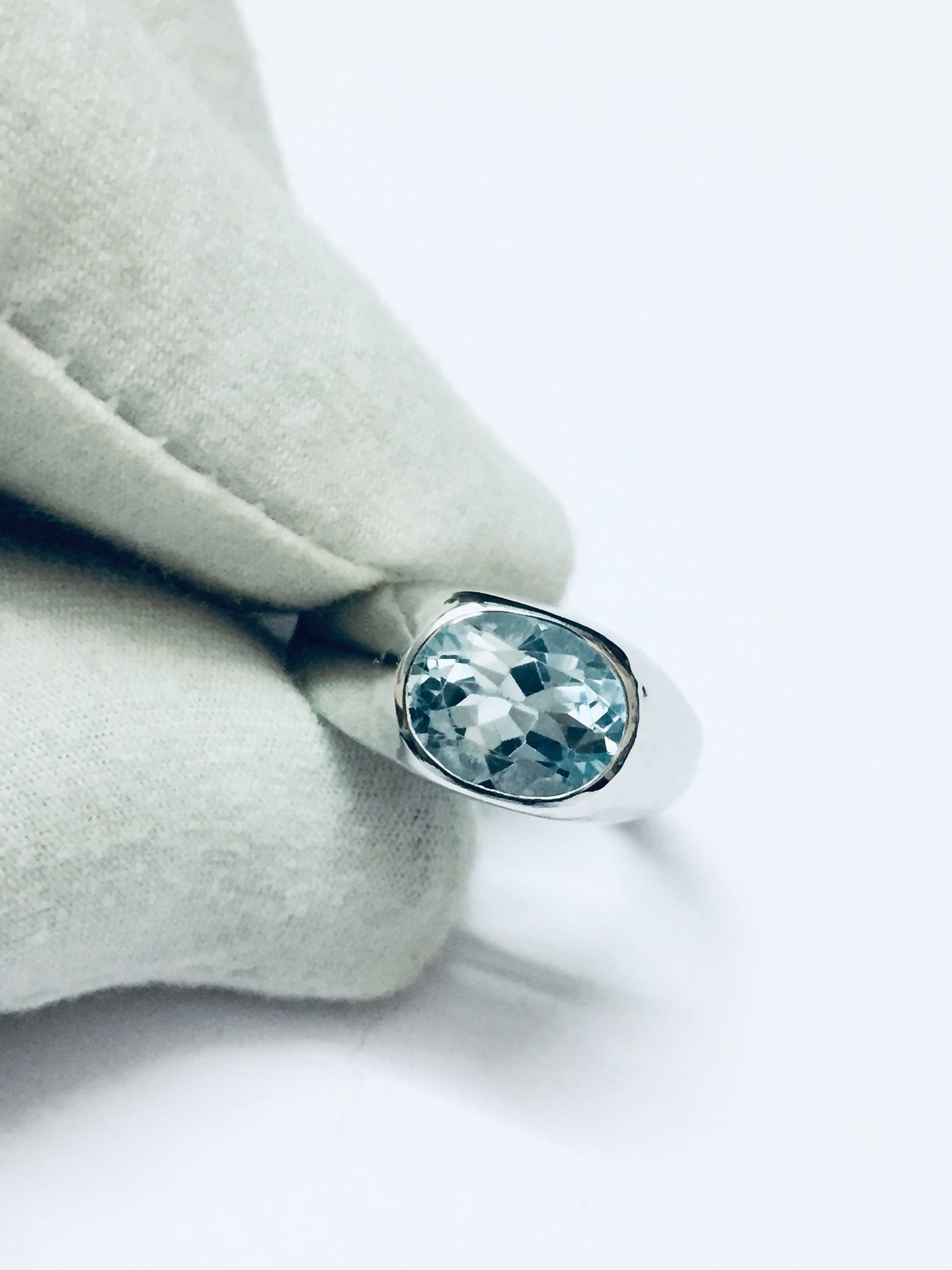 925 Sterling Silver Blue Topaz Ring Men Topaz Signet Ring 2.5 Ct Blue Topaz Ring Handmade Topaz Ring Sky Blue Topaz Ring