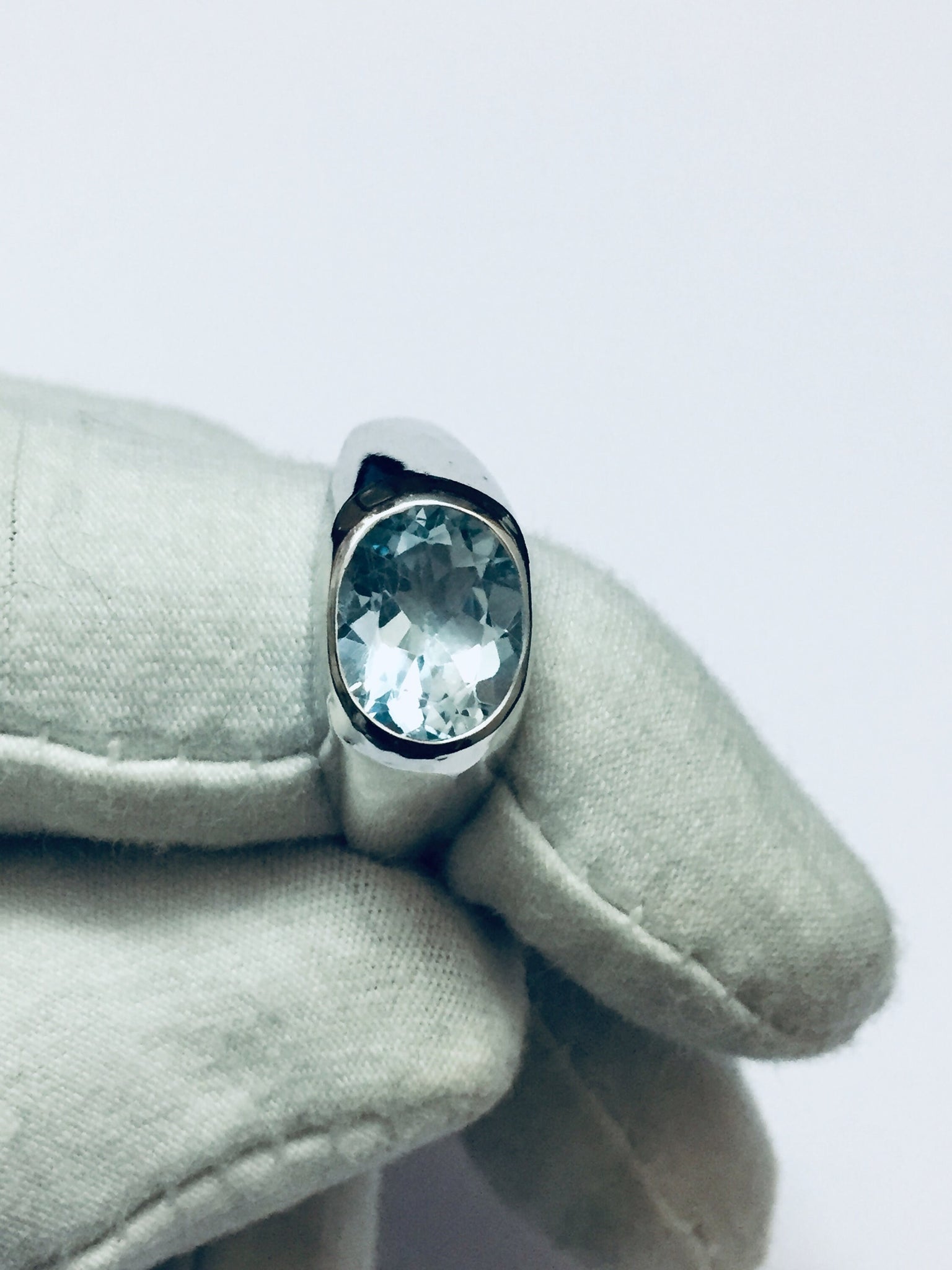 925 Sterling Silver Blue Topaz Ring Men Topaz Signet Ring 2.5 Ct Blue Topaz Ring Handmade Topaz Ring Sky Blue Topaz Ring
