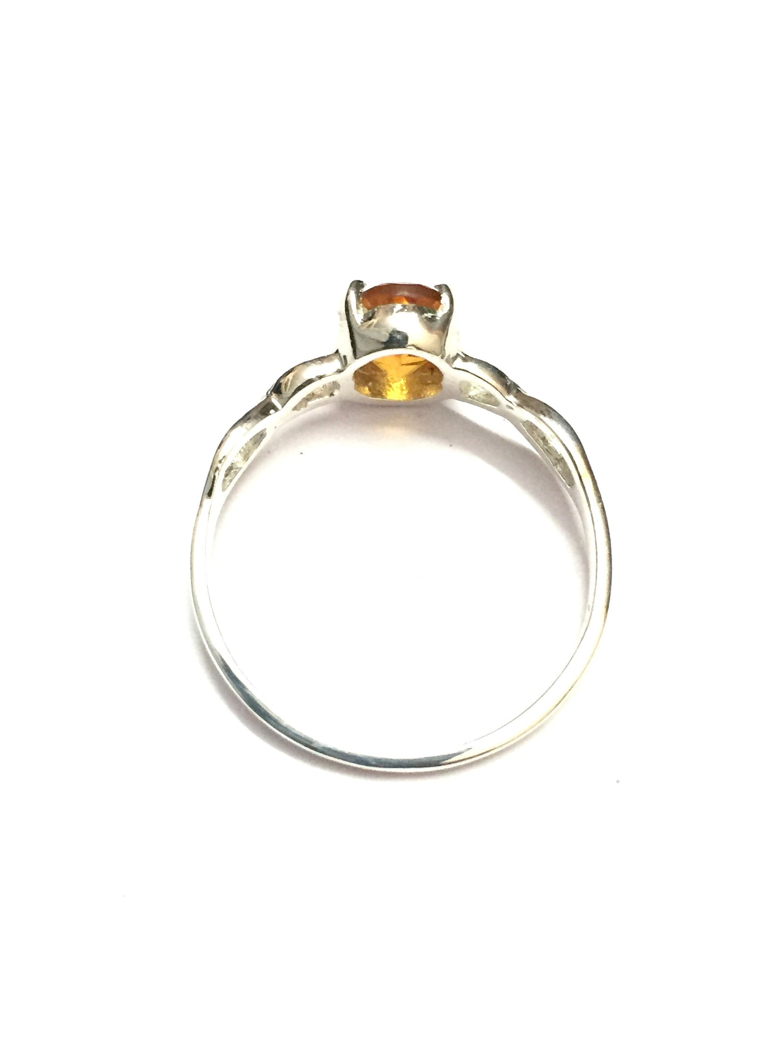 Beautiful Citrine Ring Twisted Silver Citrine Ring Yellow Citrine 6x8 mm Ring Oval Citrine Ring November Ring Birthstone Ring