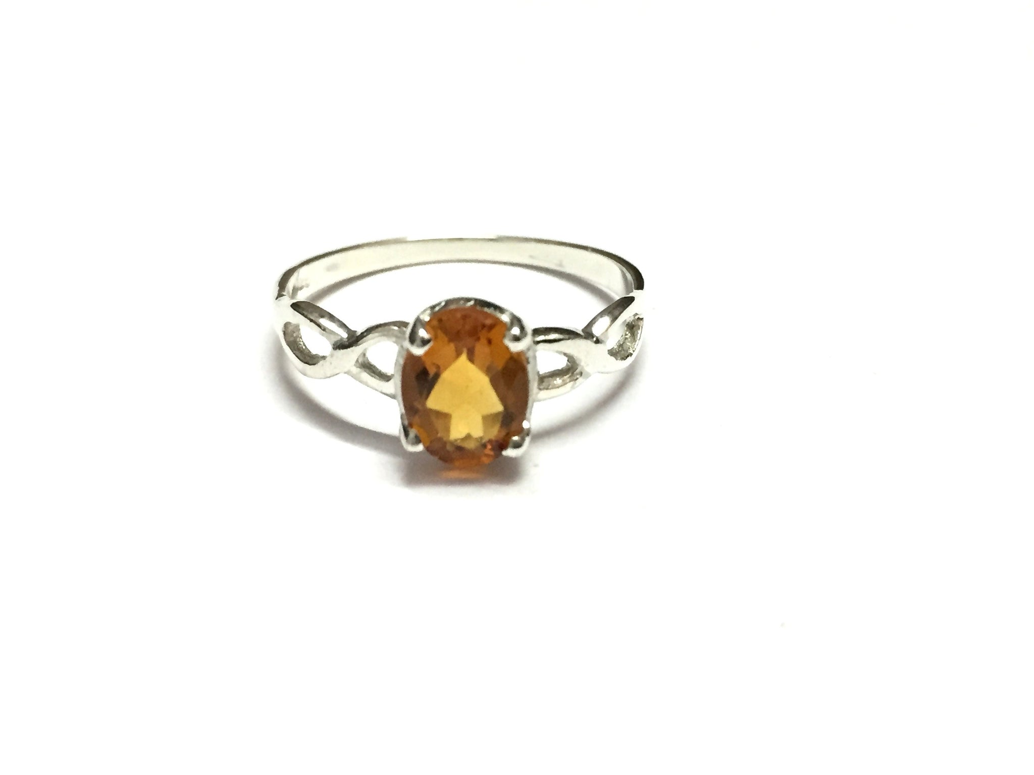 Beautiful Citrine Ring Twisted Silver Citrine Ring Yellow Citrine 6x8 mm Ring Oval Citrine Ring November Ring Birthstone Ring