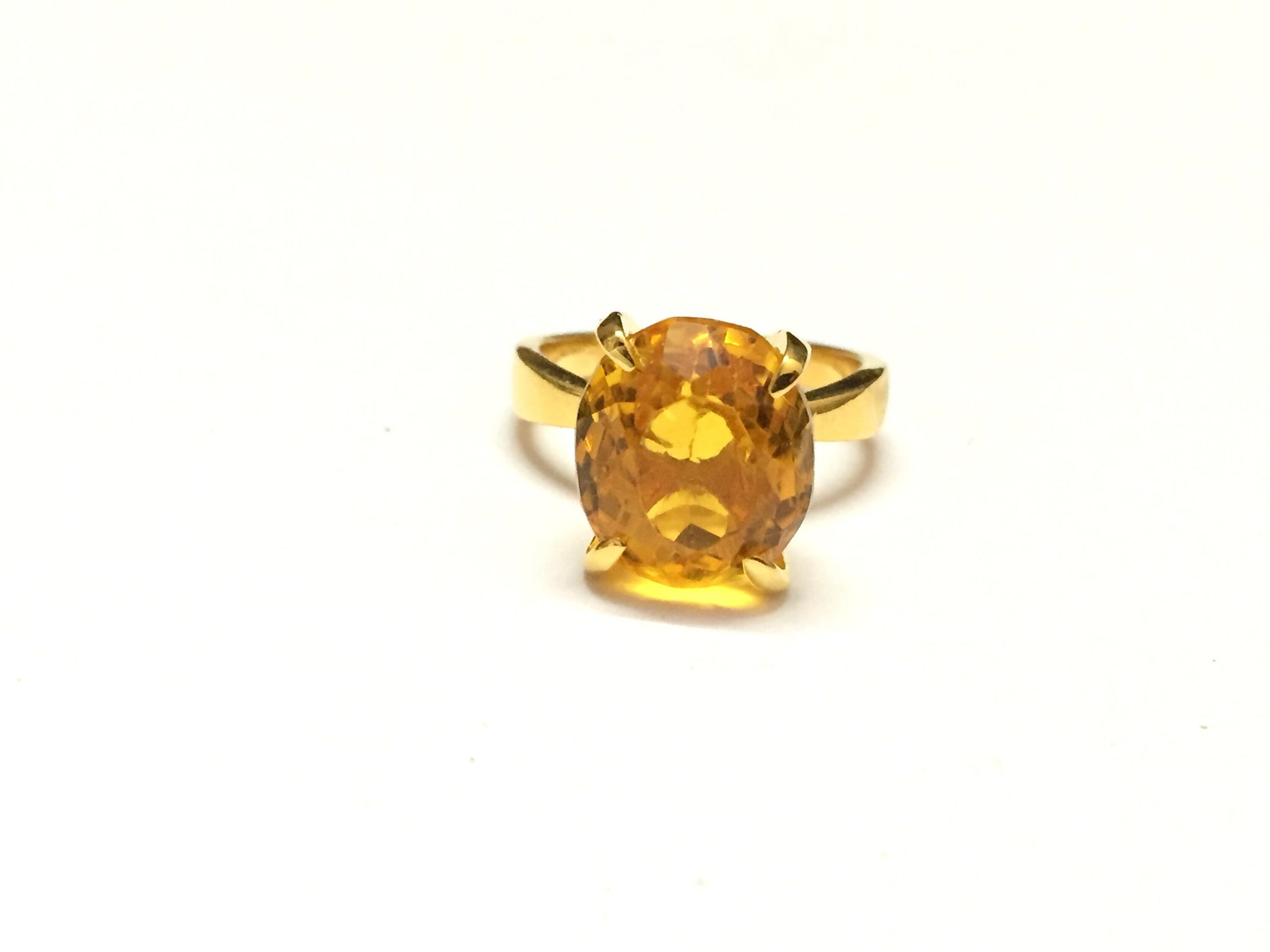 Gold Citrine Ring 14K Yellow Gold Citrine Ring High Quality Citrine Ring Yellow Gold Ring 14K Gold Citrine Ring