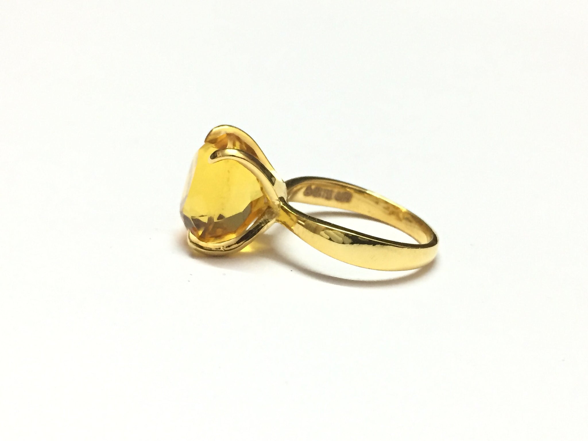Gold Citrine Ring 14K Yellow Gold Citrine Ring High Quality Citrine Ring Yellow Gold Ring 14K Gold Citrine Ring