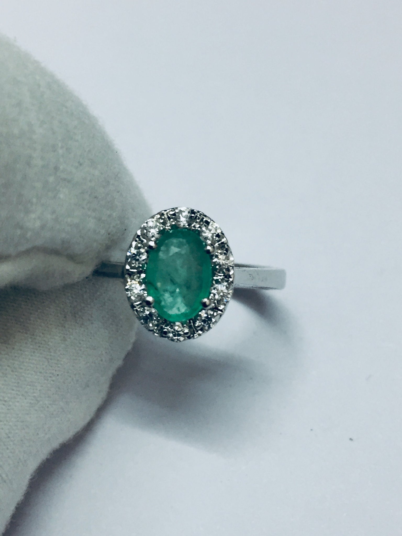 Sterling Silver Emerald Ring 5x7 mm Oval Emerald Natural Emerald Ring Silver Emerald Ring Man Emerald Ring Emerald Solitaire Ring