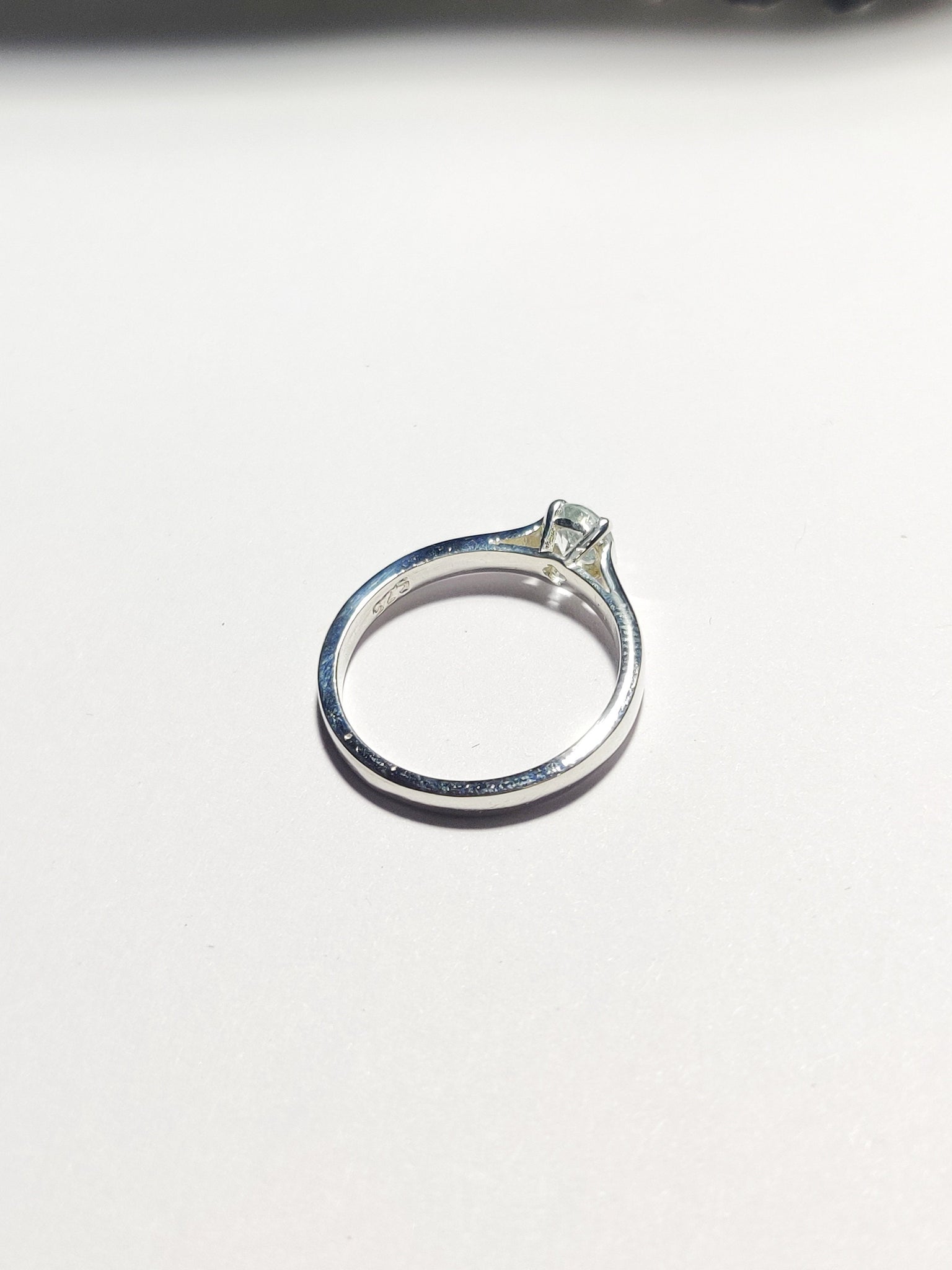 Sterling Silver Aquamarine Ring 0.40 Ct Natural Aquamarine Silver Ring Gemstone Ring Genuine Aquamarine Silver Ring