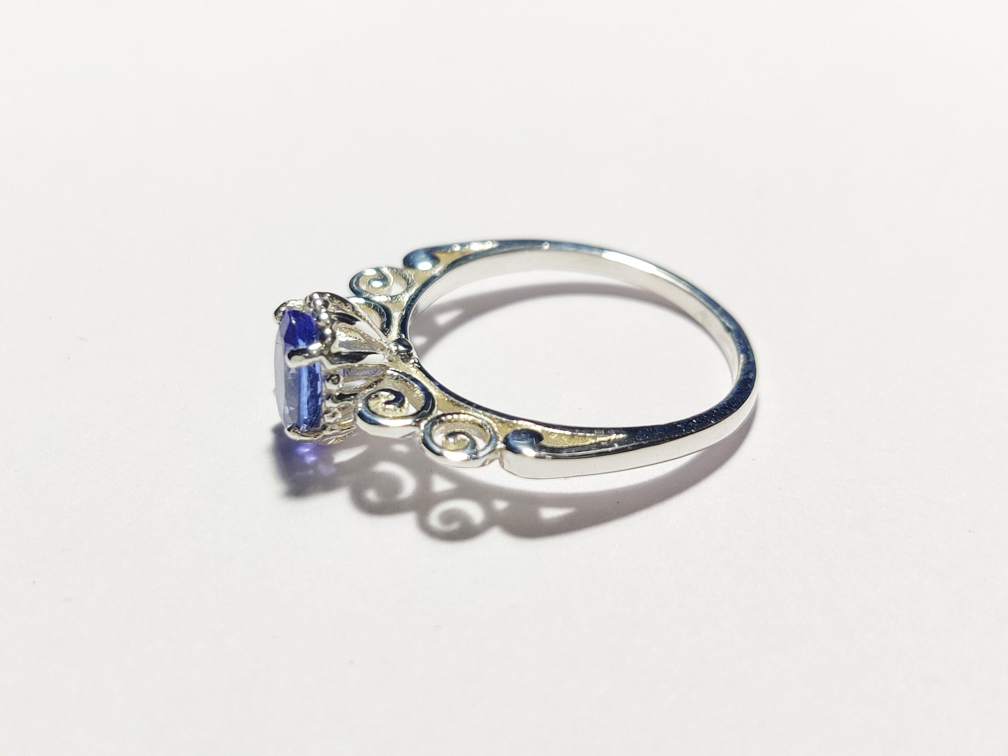 Natural Tanzanite Ring 1 Ct Tanzanite Real Tanzanite Ring Engagement Ring December Birthstone Tanzanite Jewelry Tanzanite Silver Ring
