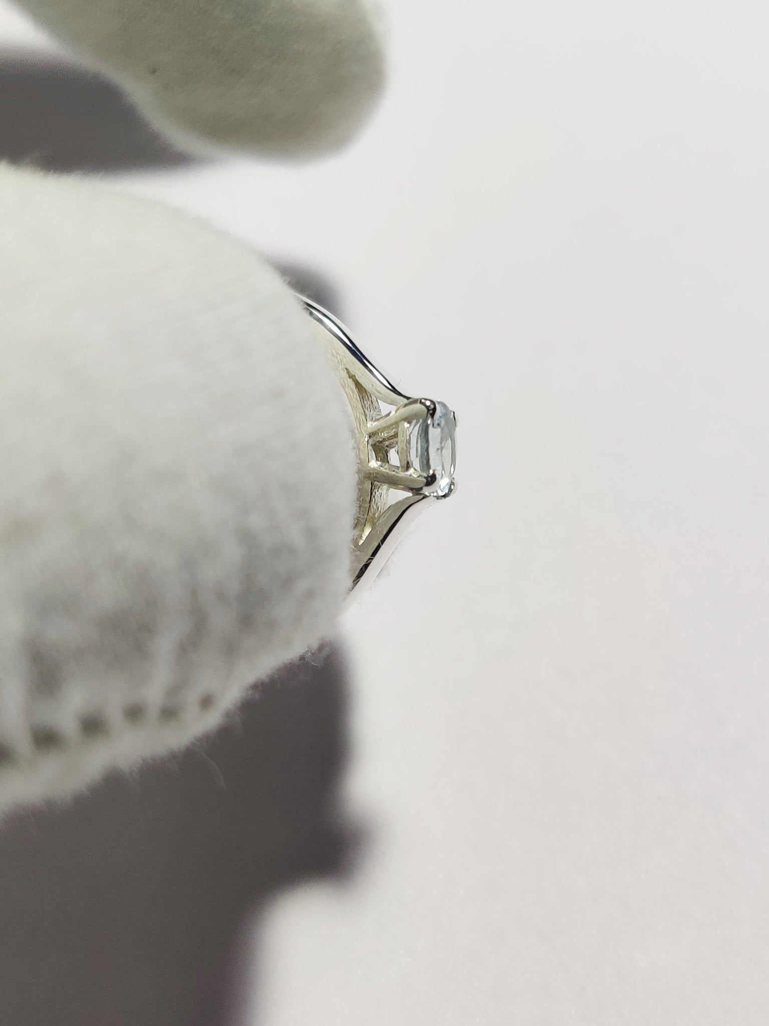 Sterling Silver Aquamarine Ring 0.40 Ct Natural Aquamarine Silver Ring Gemstone Ring Genuine Aquamarine Silver Ring